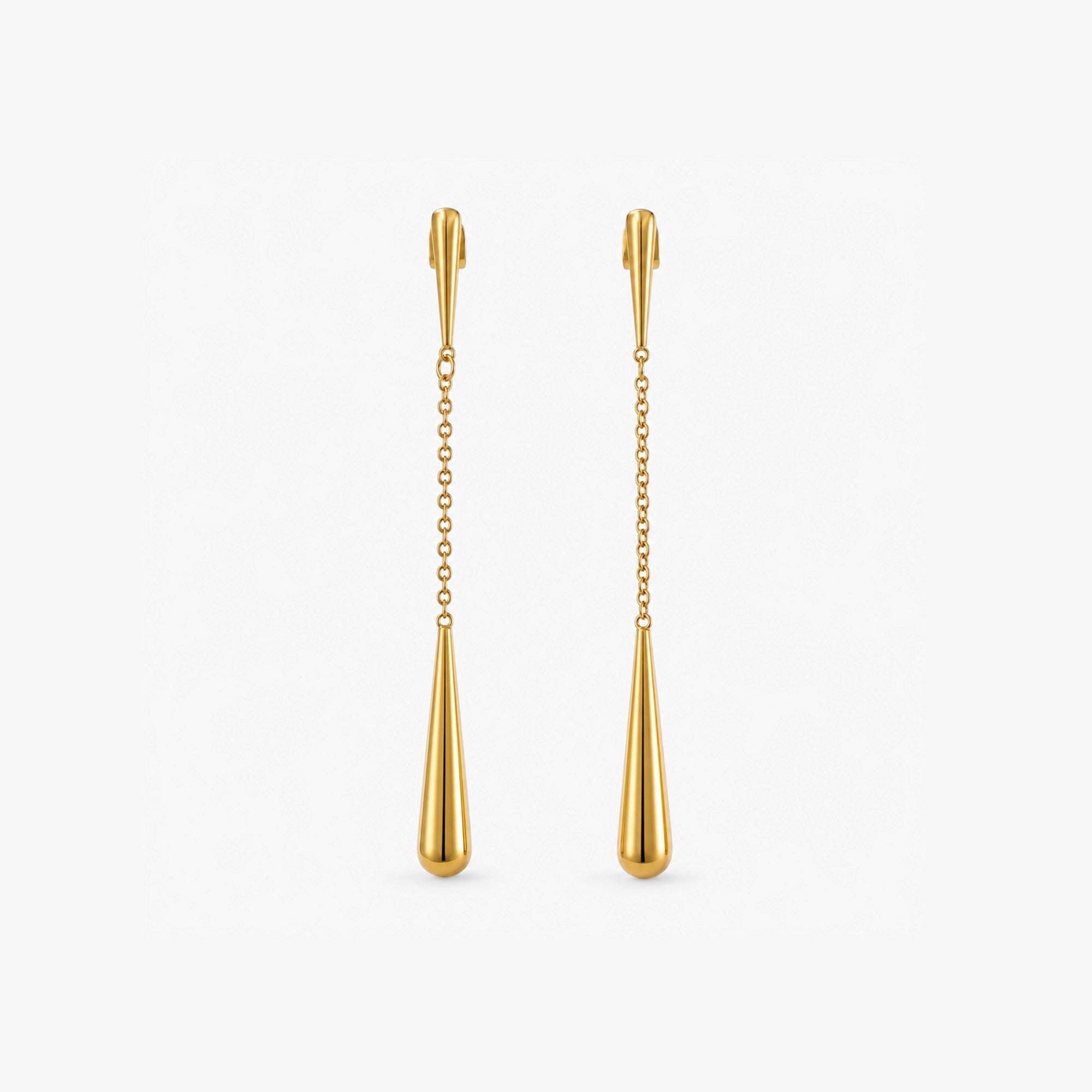 Teardrop Dangle Chain Earrings