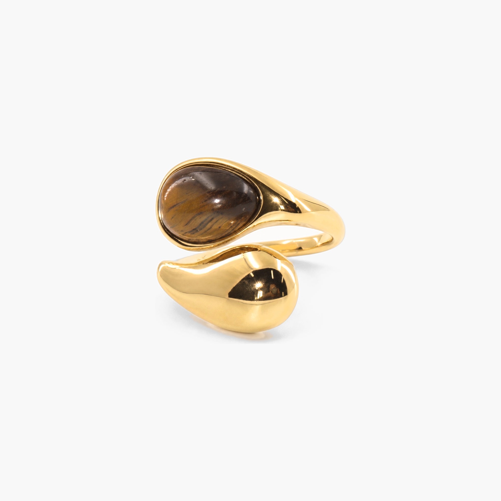 Tiger's Eye Bypass Ring