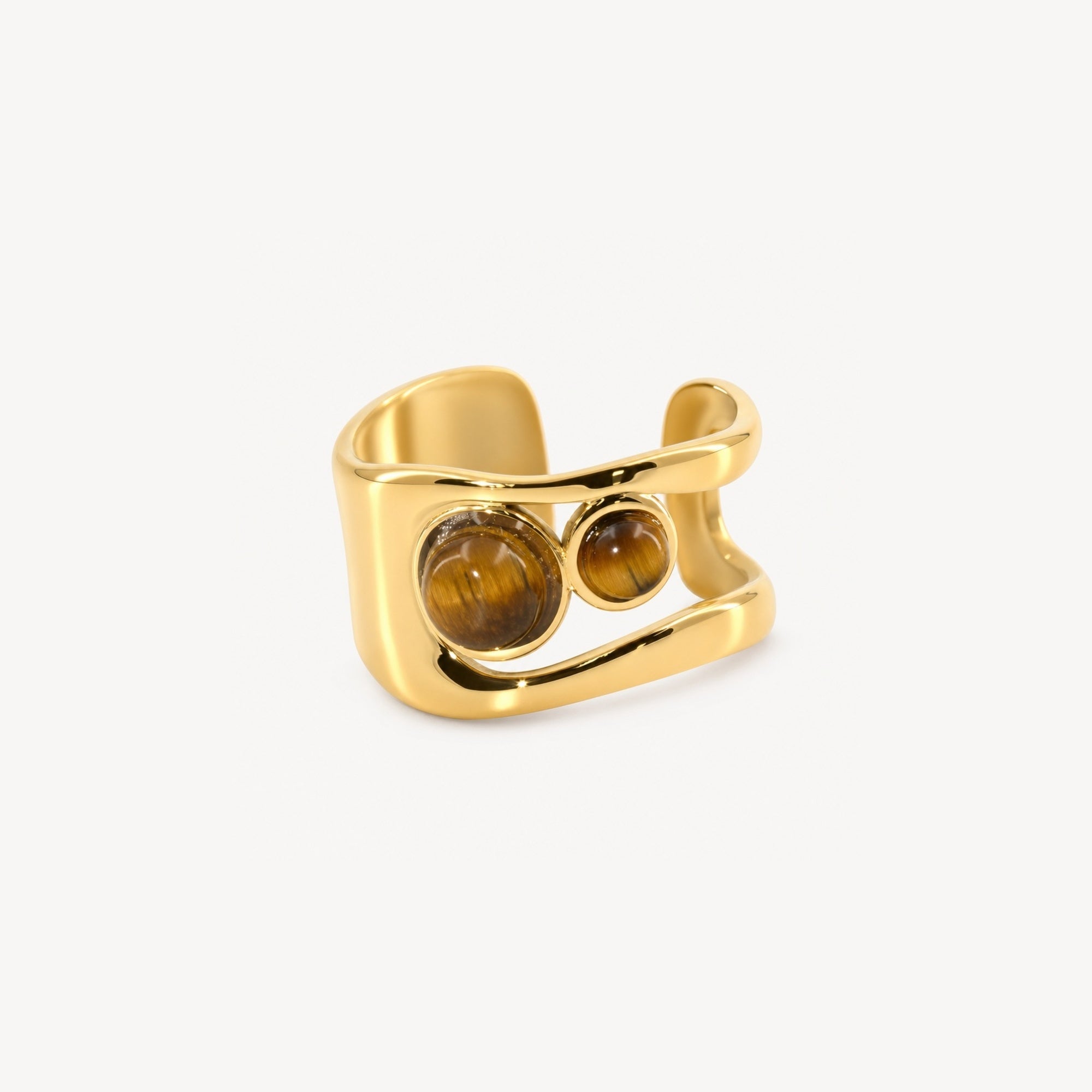 Tiger's Eye Cuff Ring