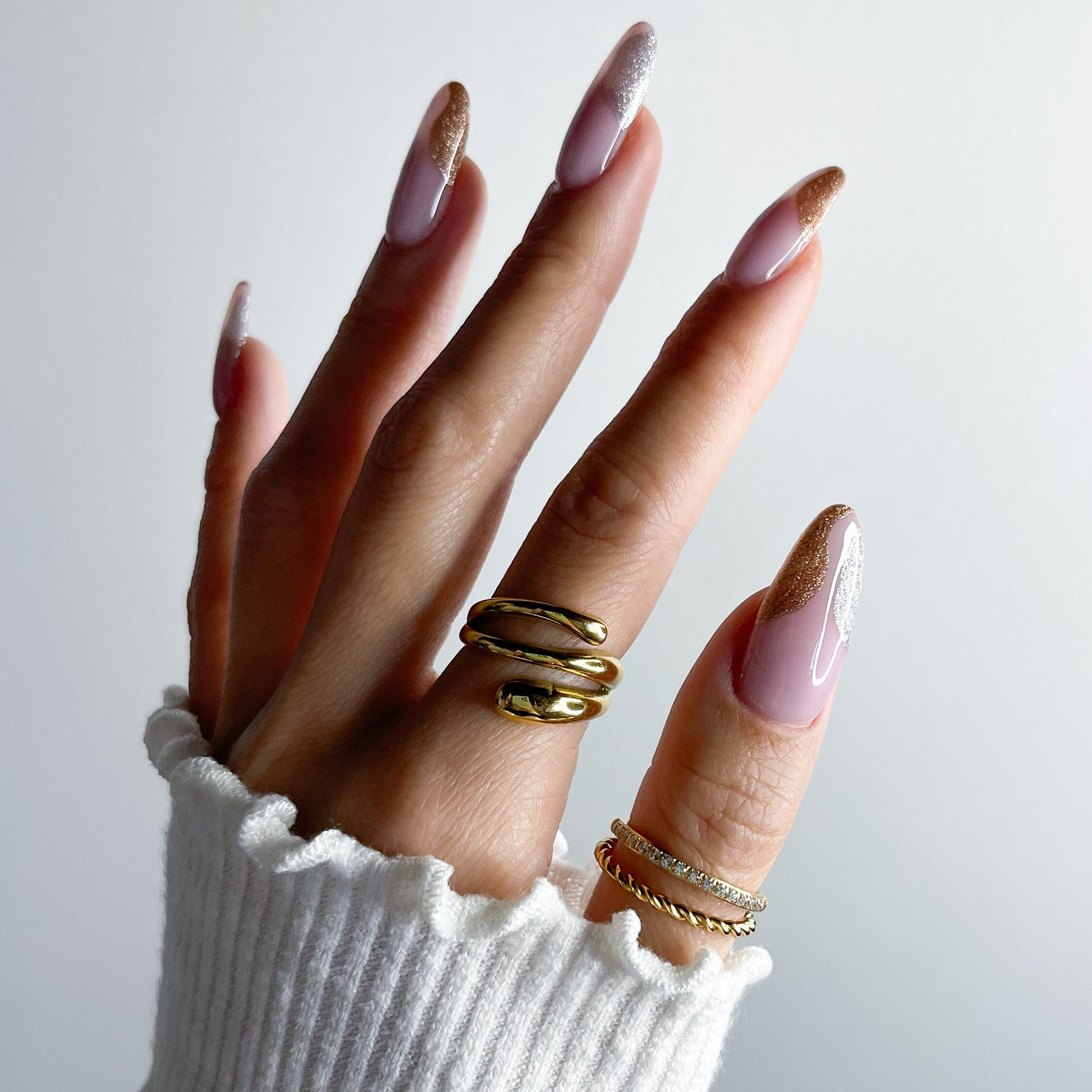 Meideya jewelry Triple Row Hug Ring