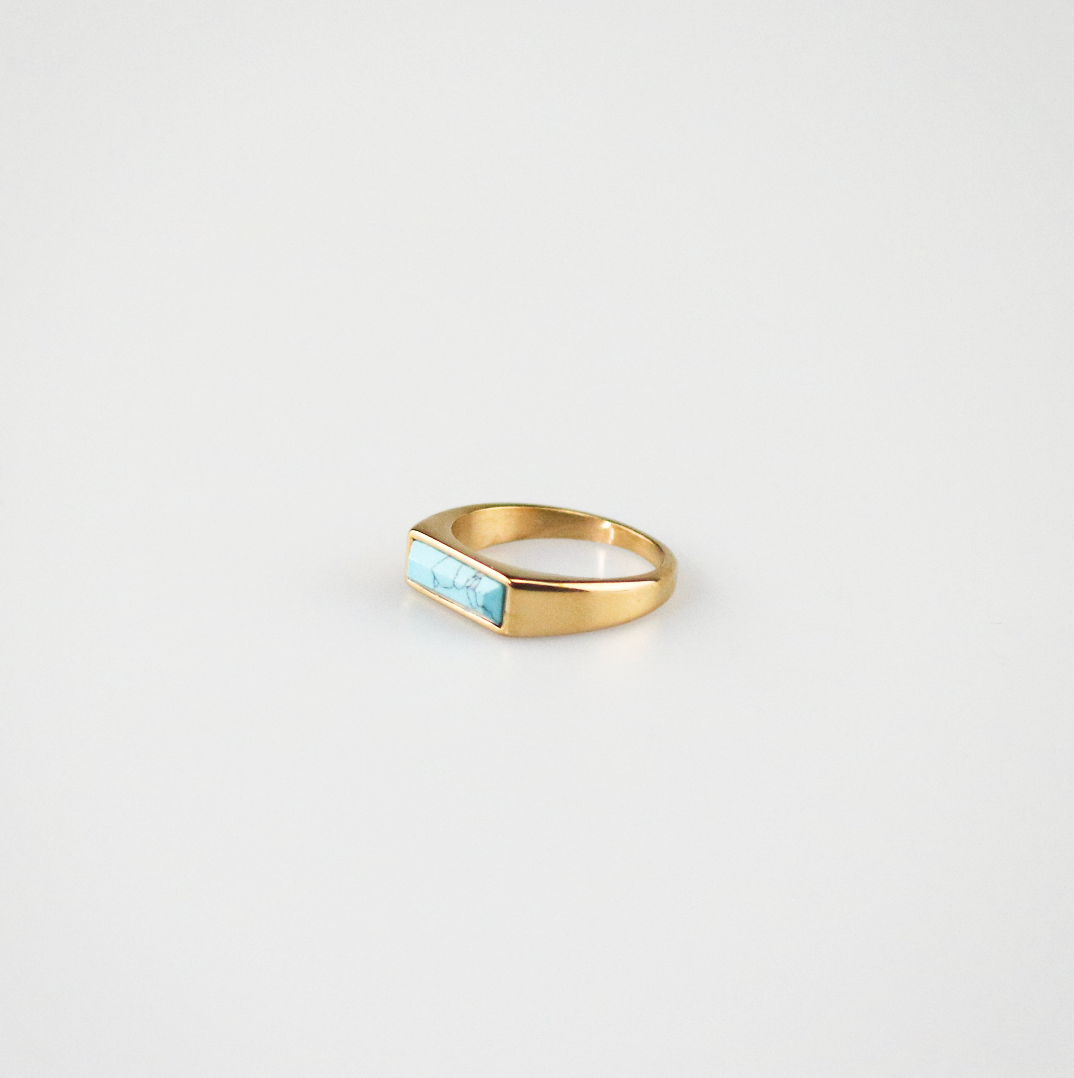gold turquoise ring