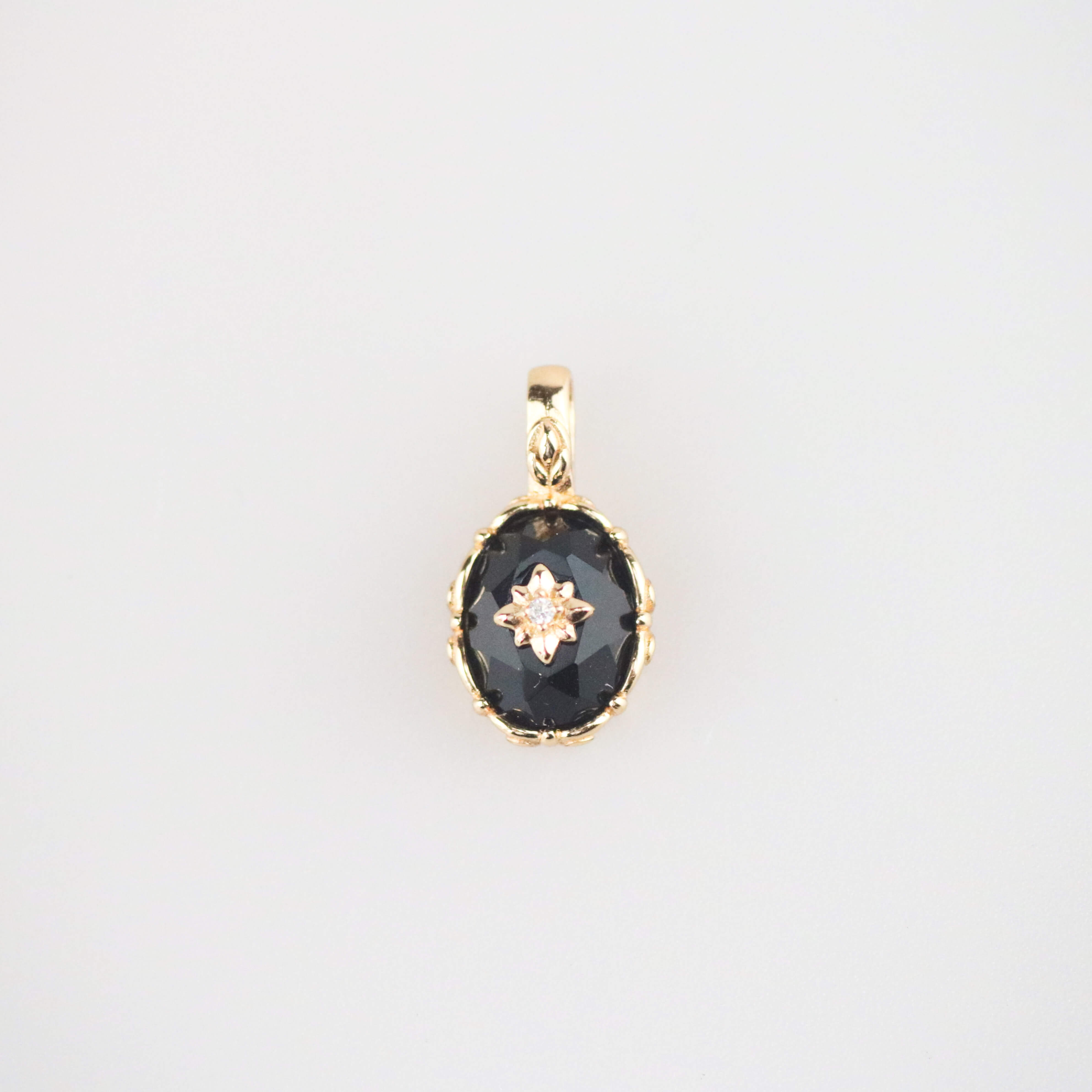 meideya jewelry black onyx starburst charm