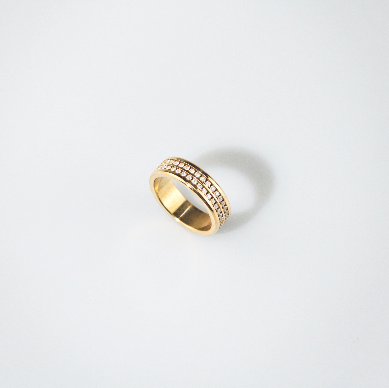 vowline band ring in stainless steel, waterproof ring for daily wear