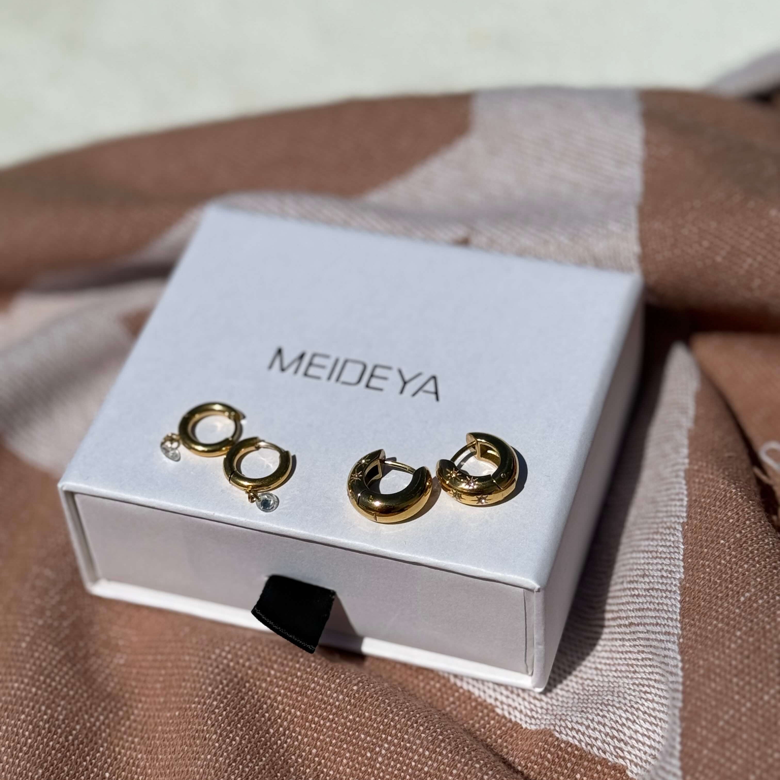 meideya jewelry waterproof hoops