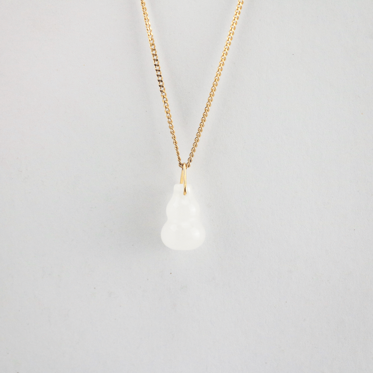 meideya jewelry white jade gourd pendant necklace