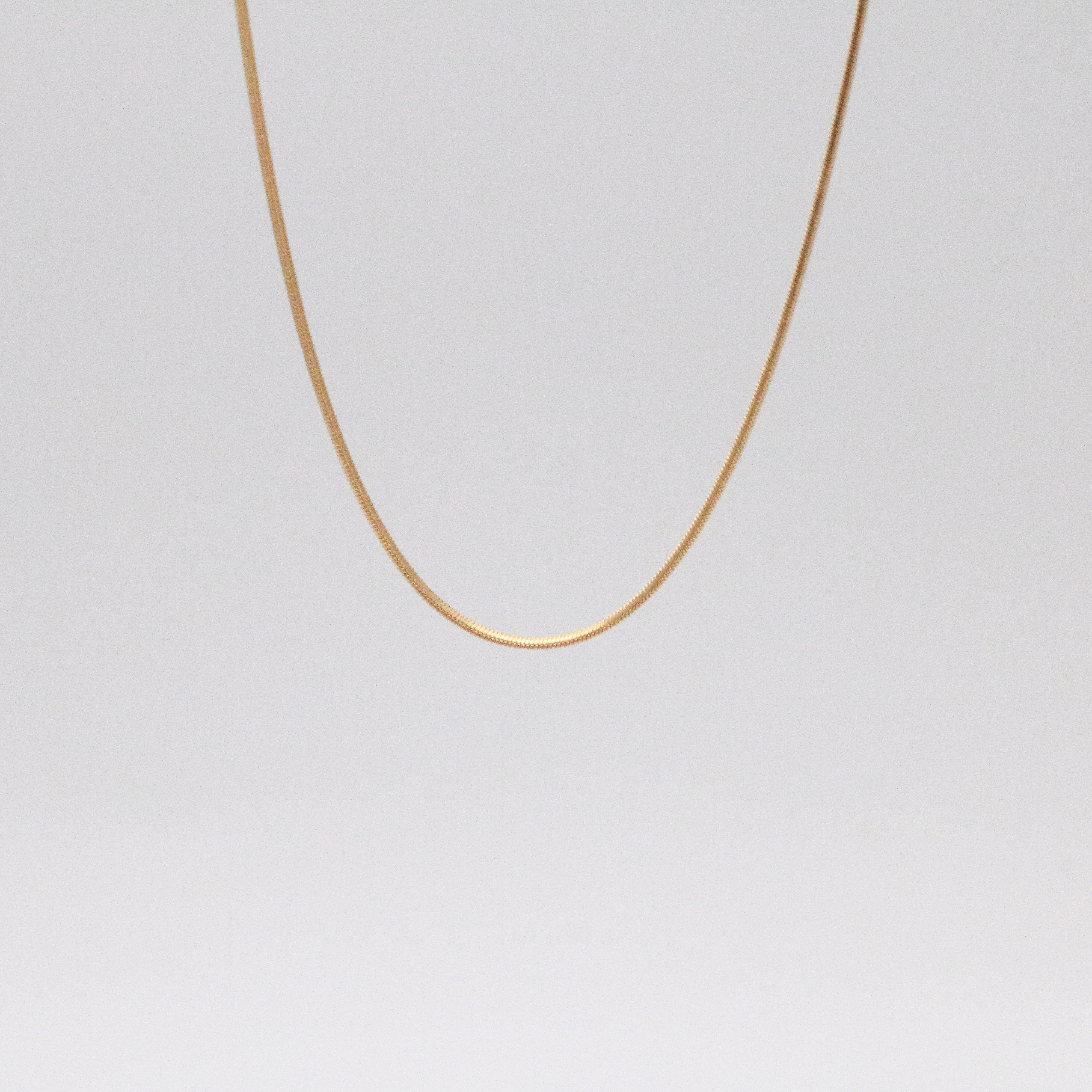 Shimmer thin gold chain necklace