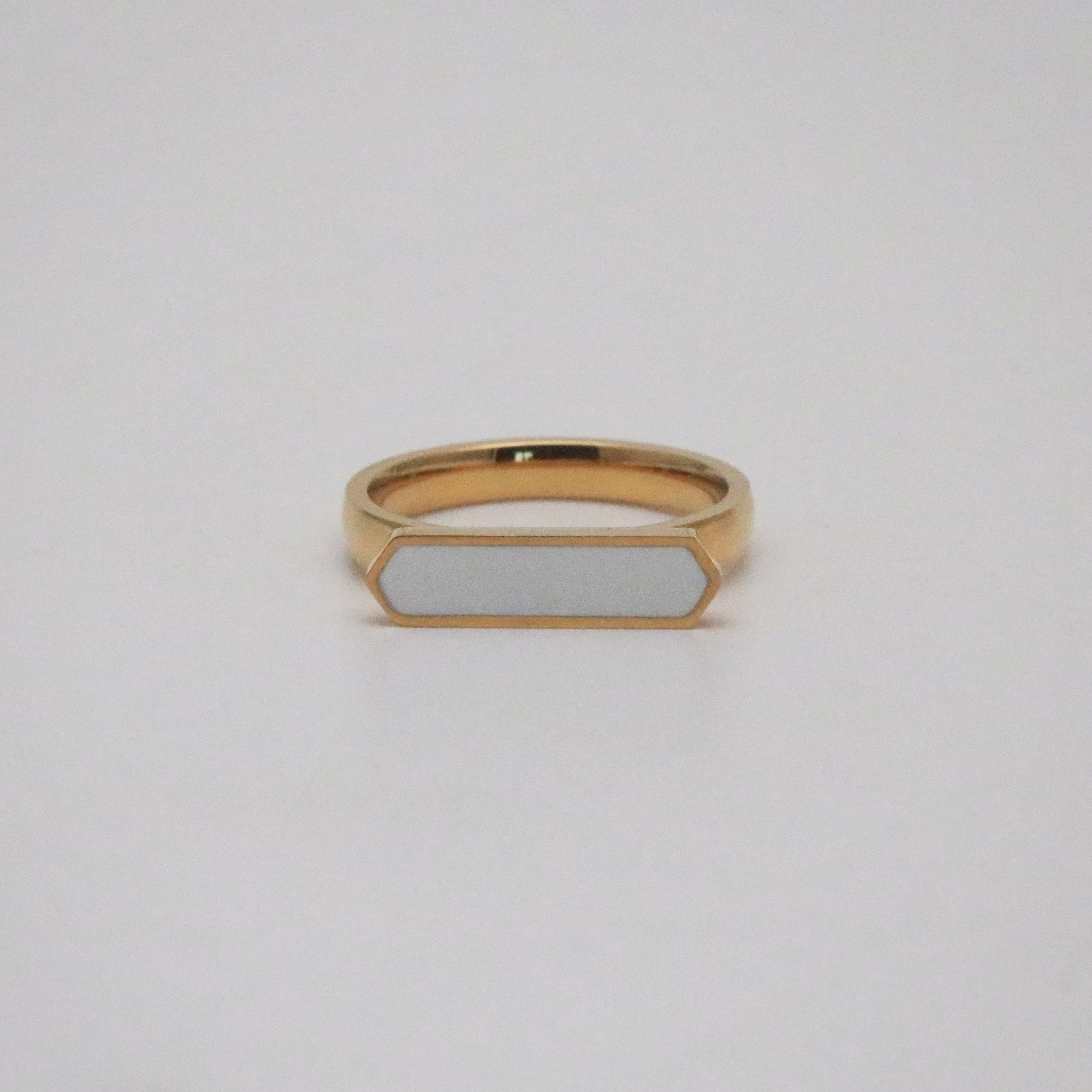 White Bar Ring