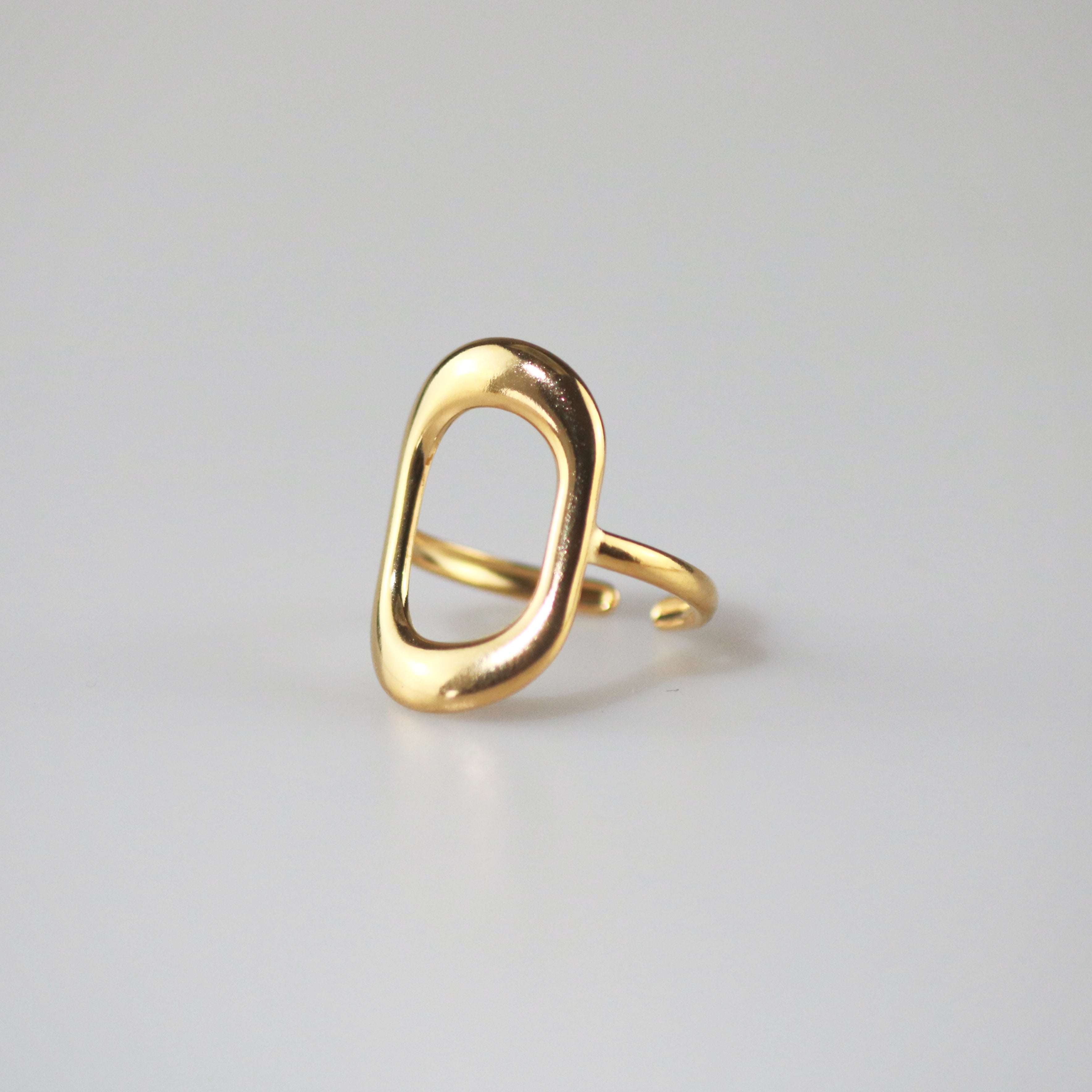 Meideya Jewelry Gold Open Oval Ring