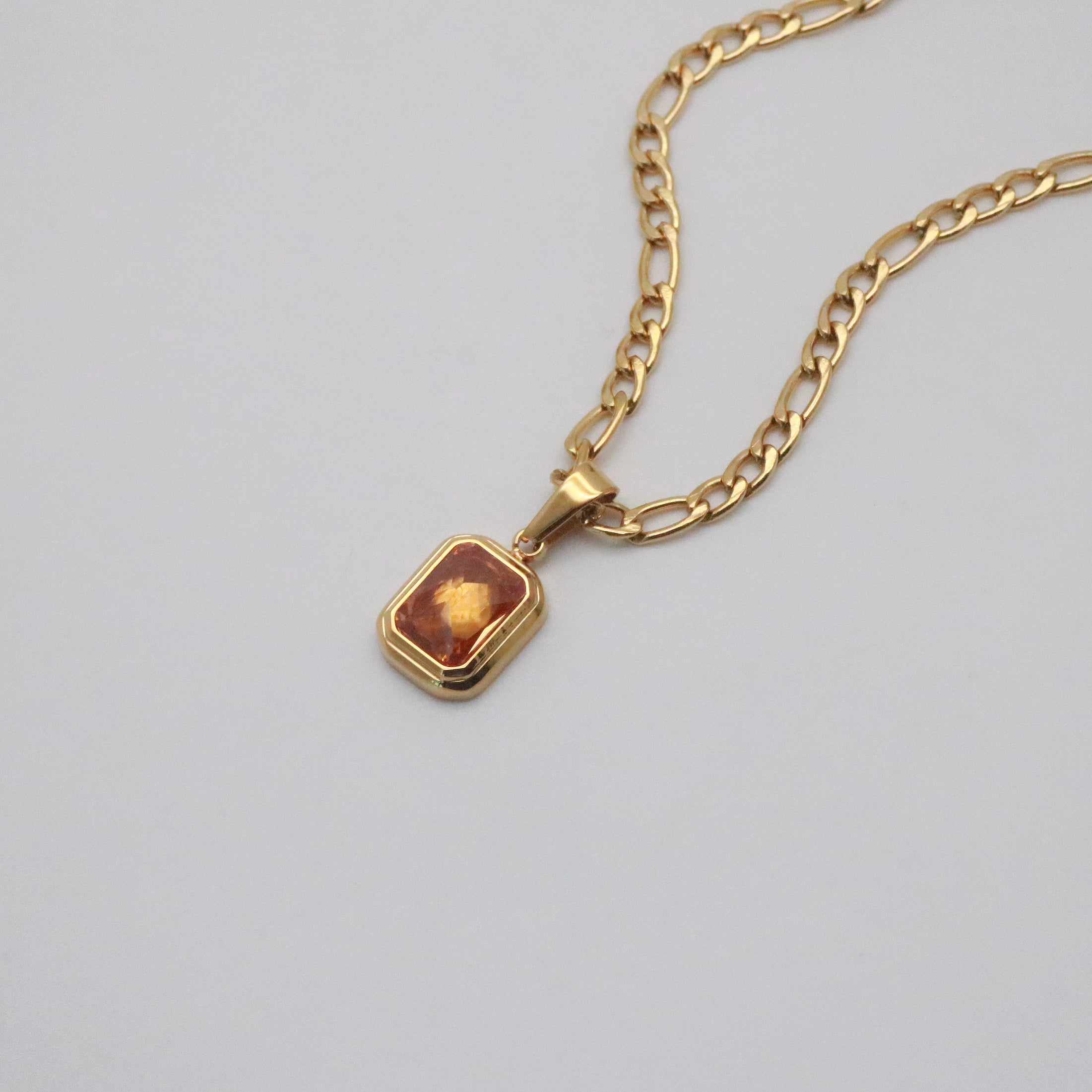 citrine gemstone necklace