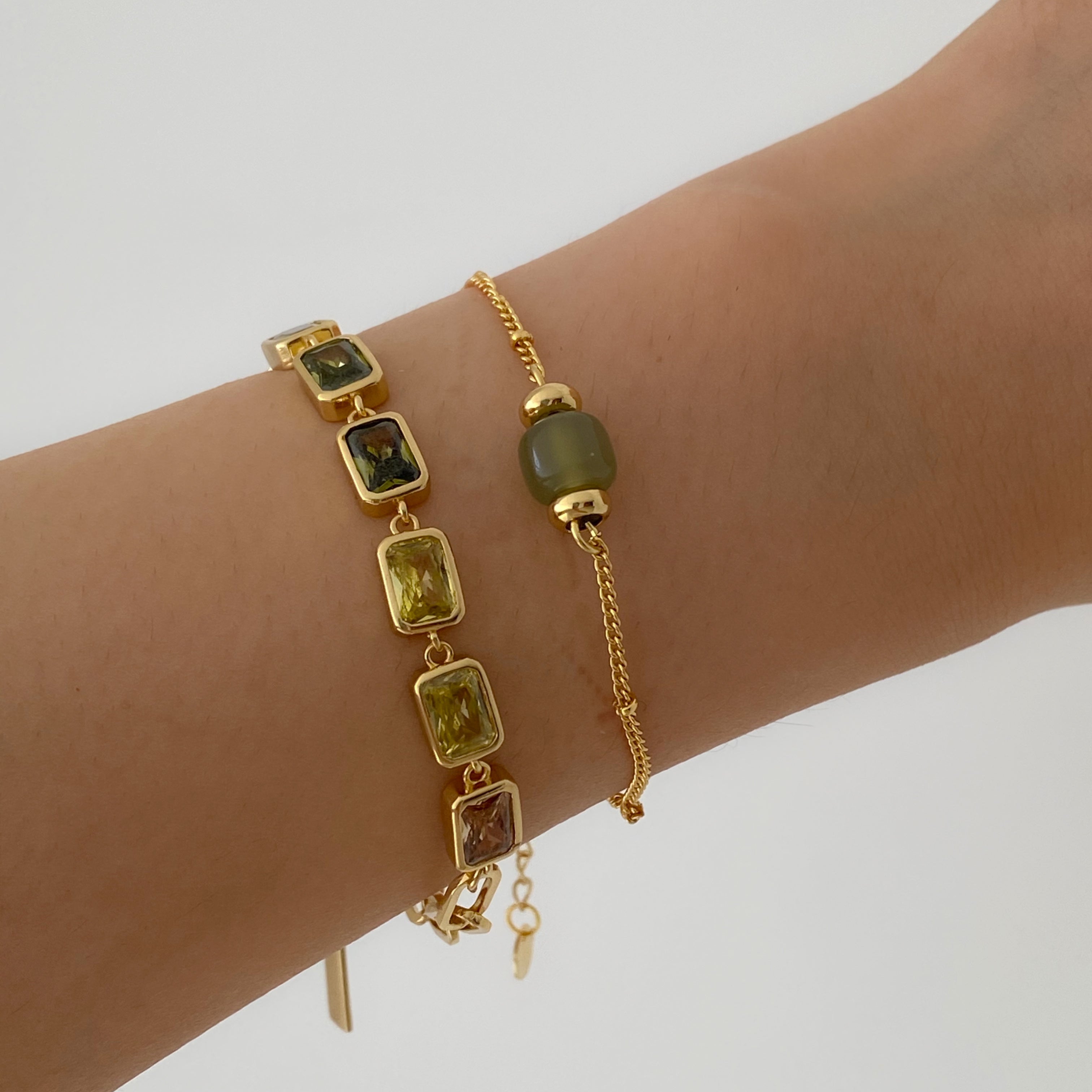 gemstone link bracelet
