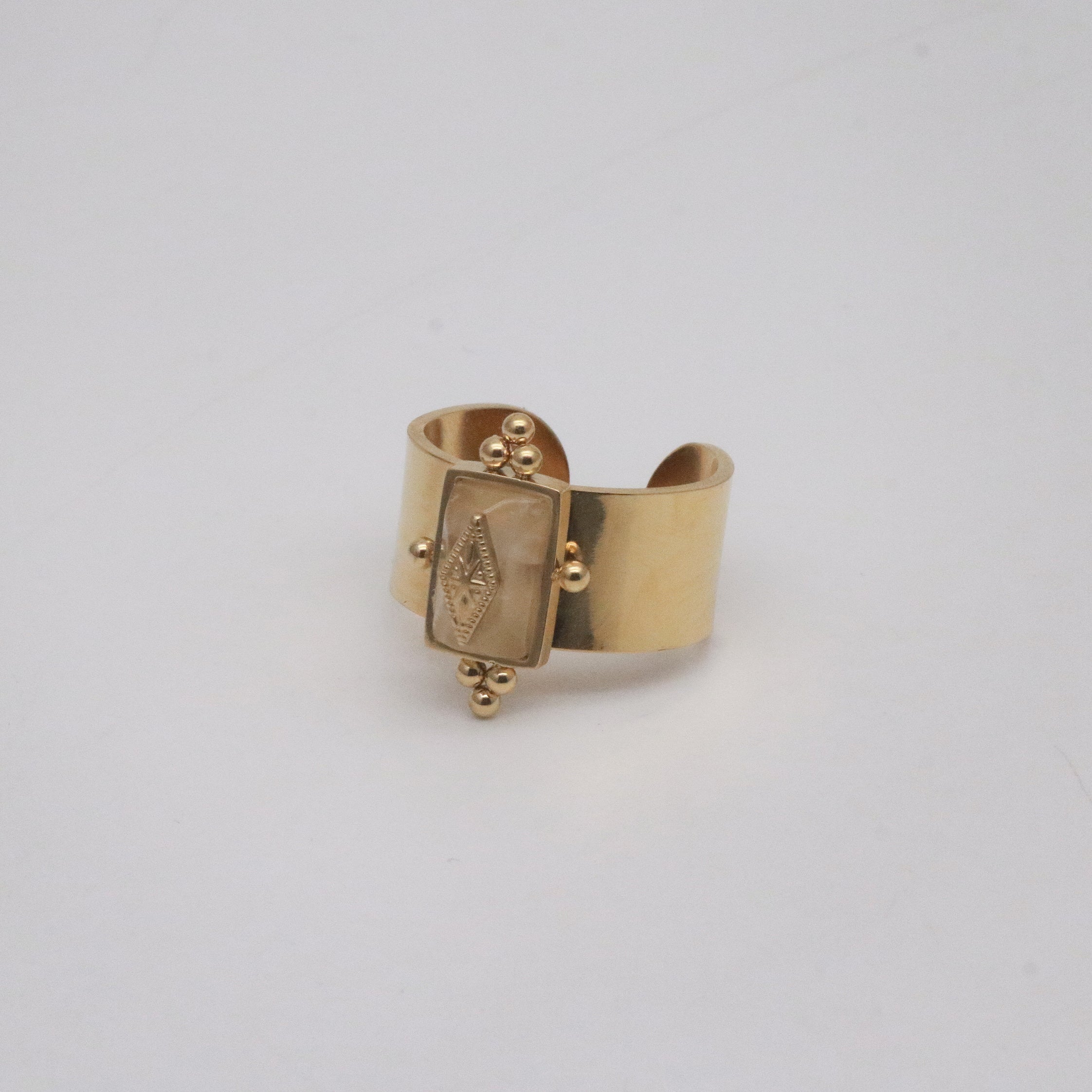 royal design gold open ring