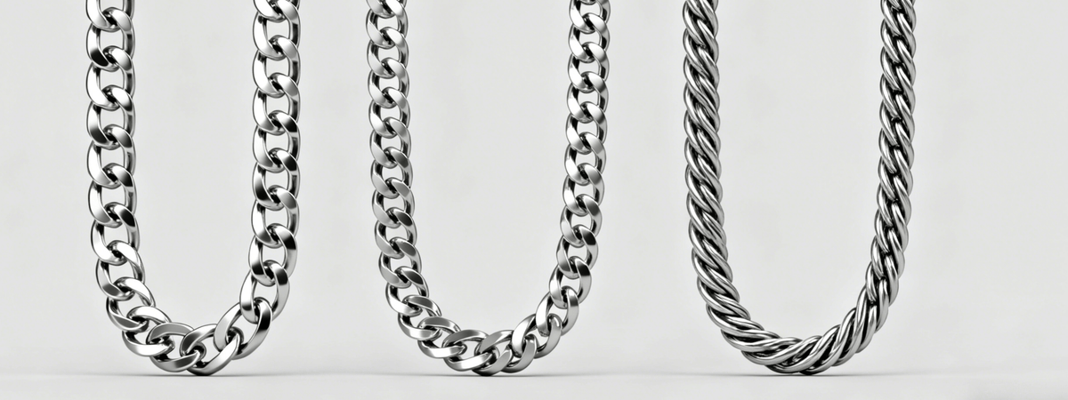 Different Link Chain Stack A Guide to Different Chain Types (Figaro, Curb, Rope & More)