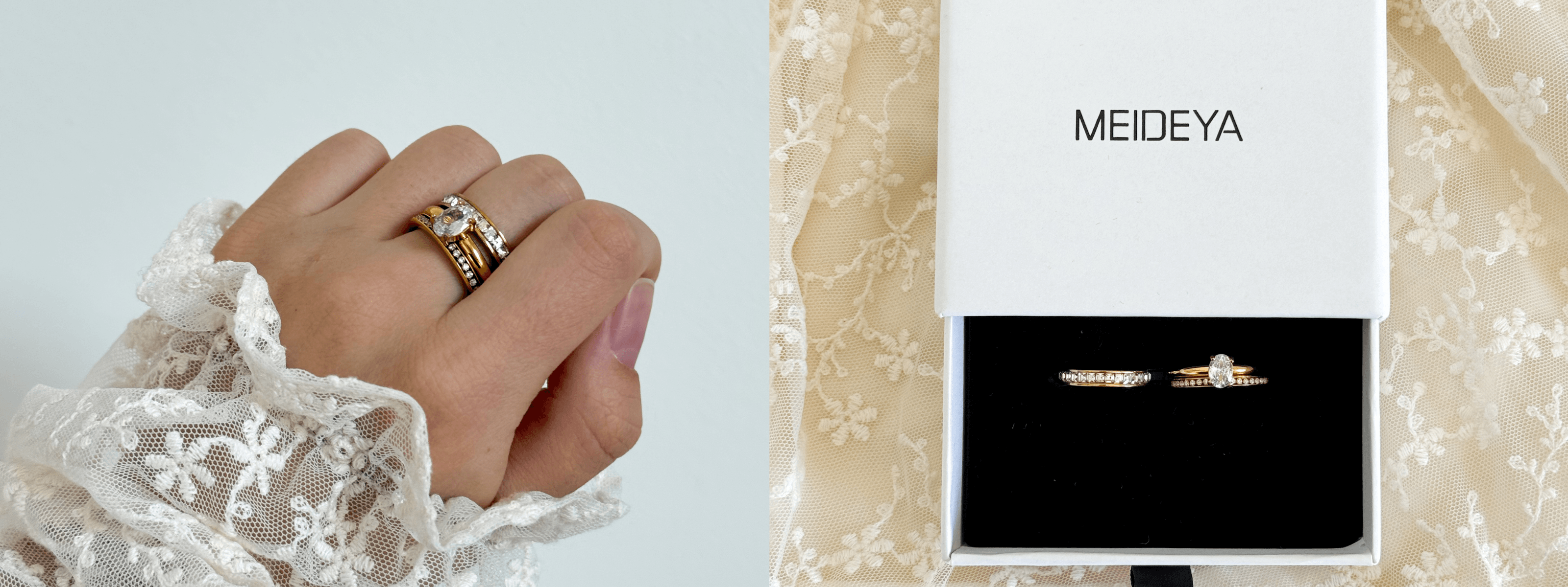 Meaningful Mother's Day jewelry gifts — tiger's eye, jade and mother of pearl stainless steel rings by Meideya