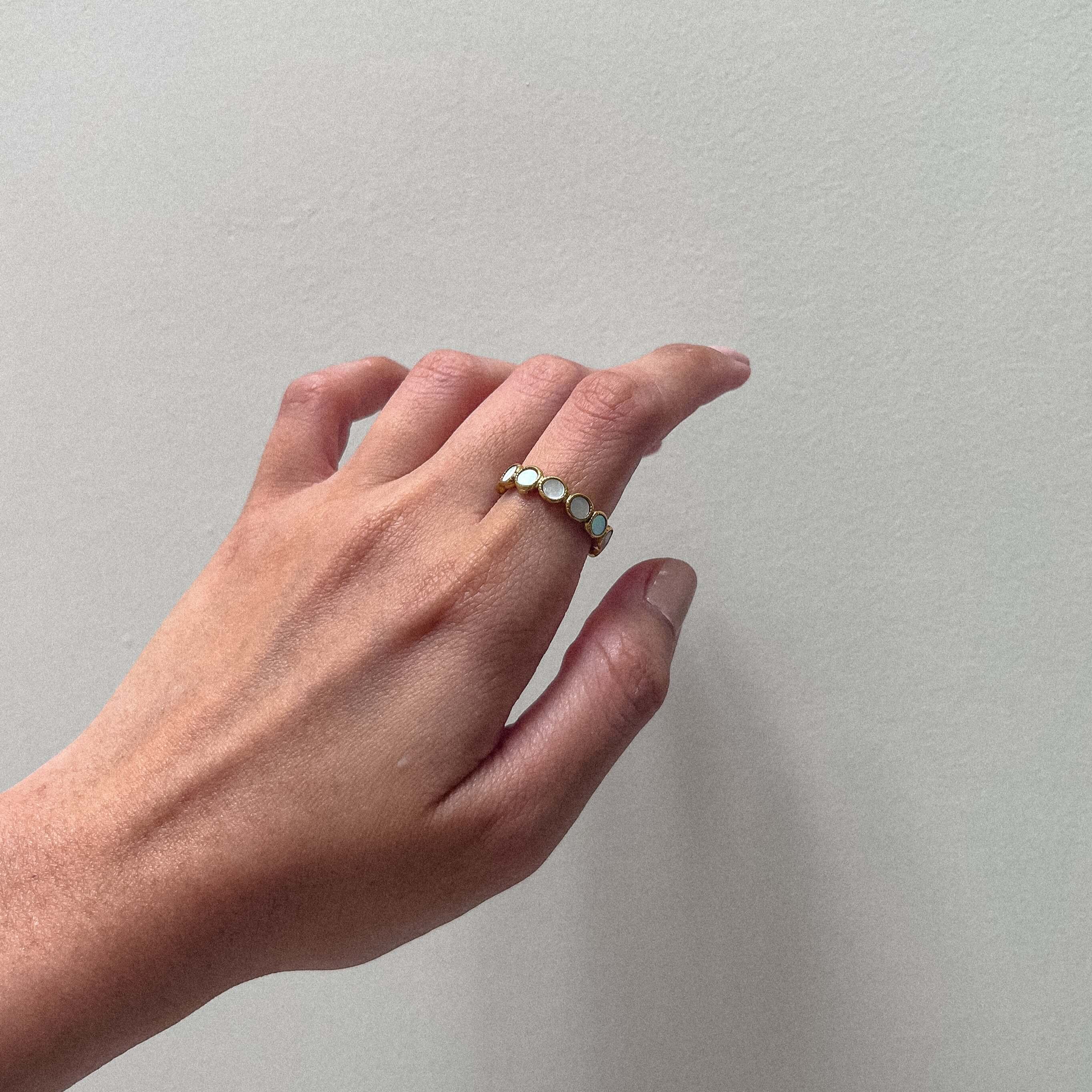 Mother of Pearl Eternity Ring