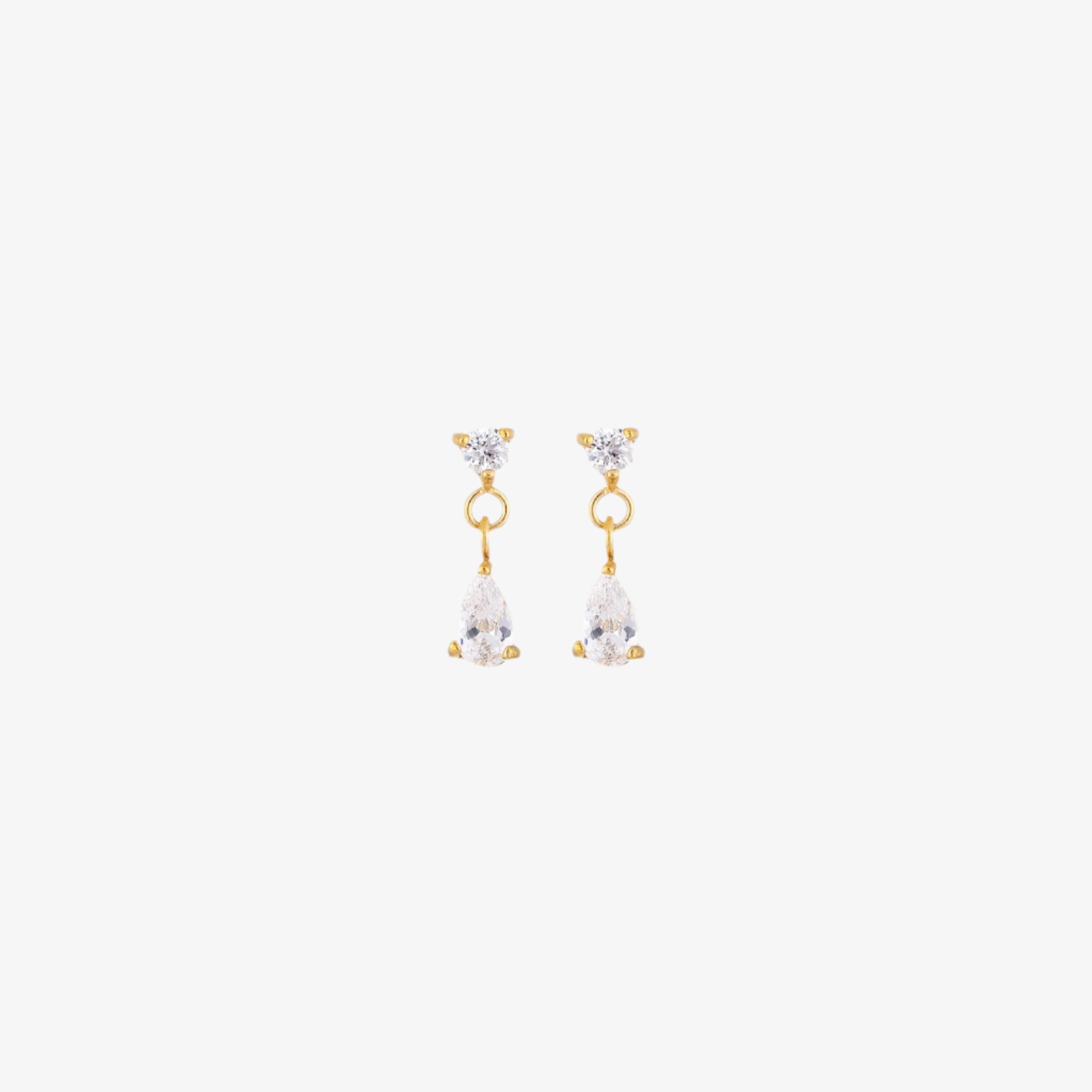 MEIDEYA JEWELRY AFTON TEARDROP CZ EARRINGS