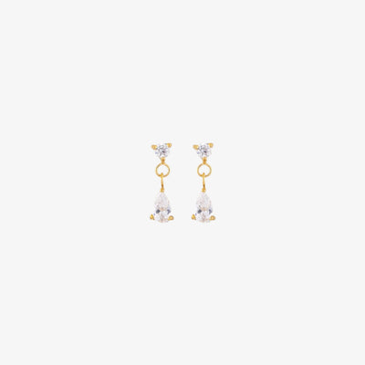 Afton Teardrop CZ Earrings