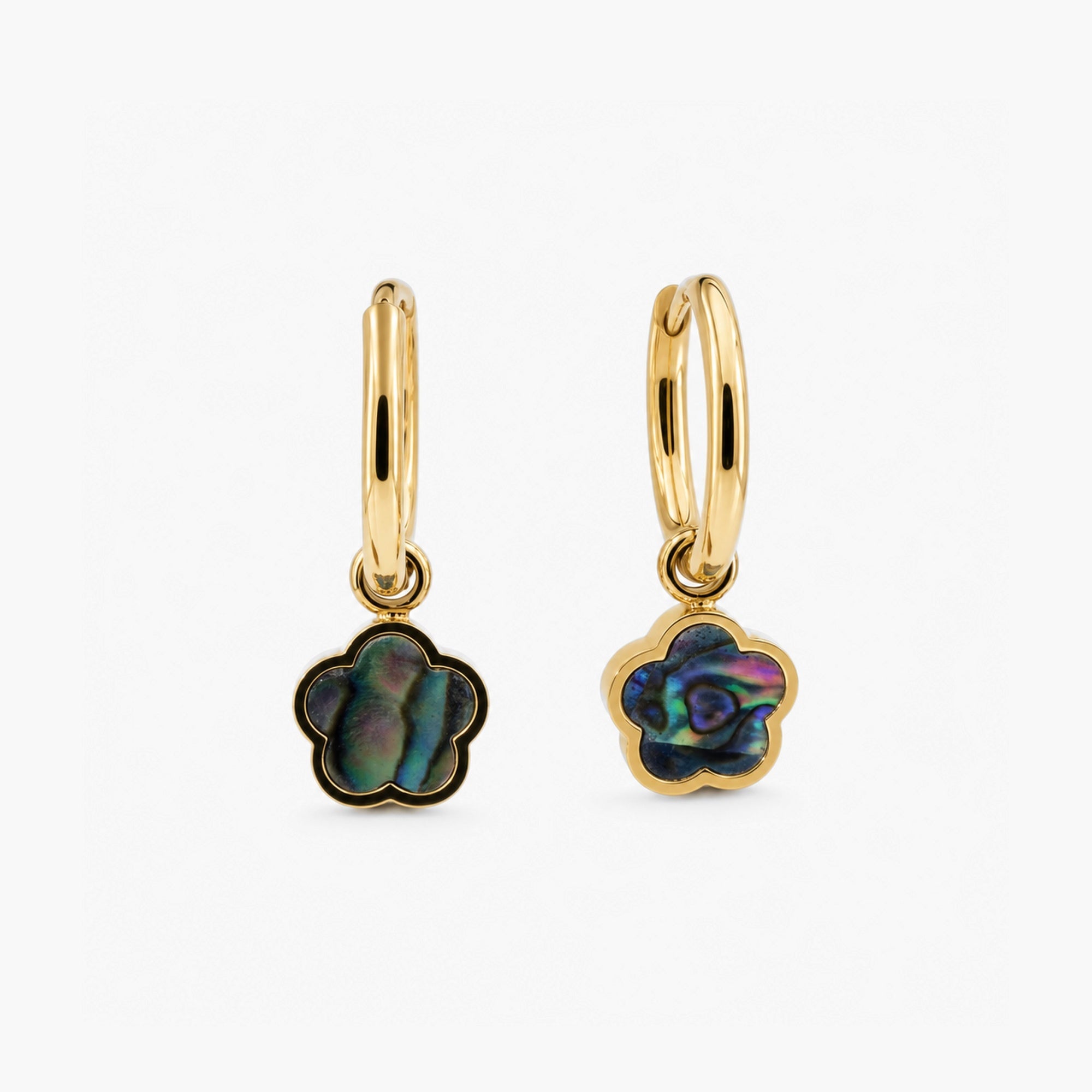 Abalone Hoop Earrings