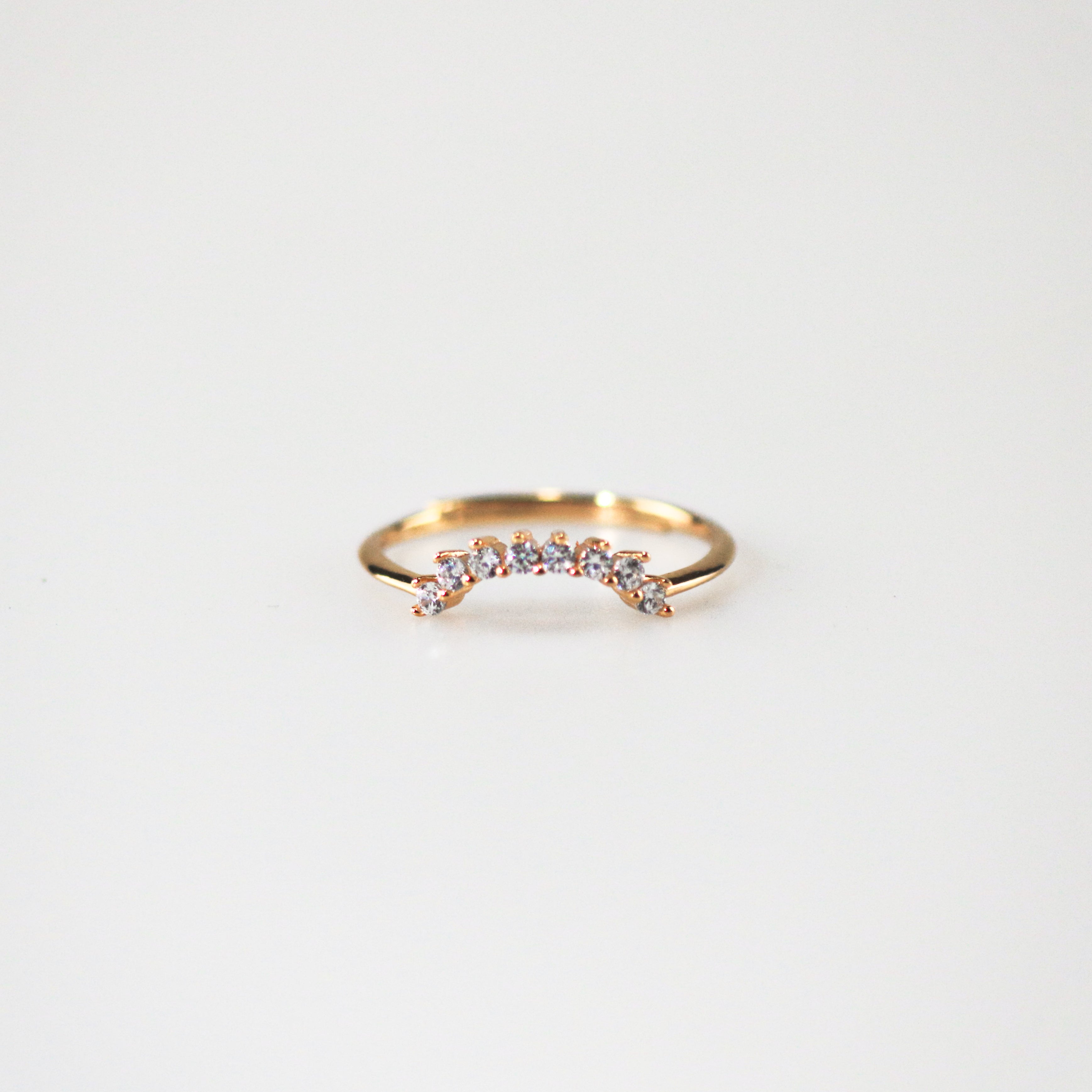 Meideya Jewelry Arch Band Ring Gold vermeil