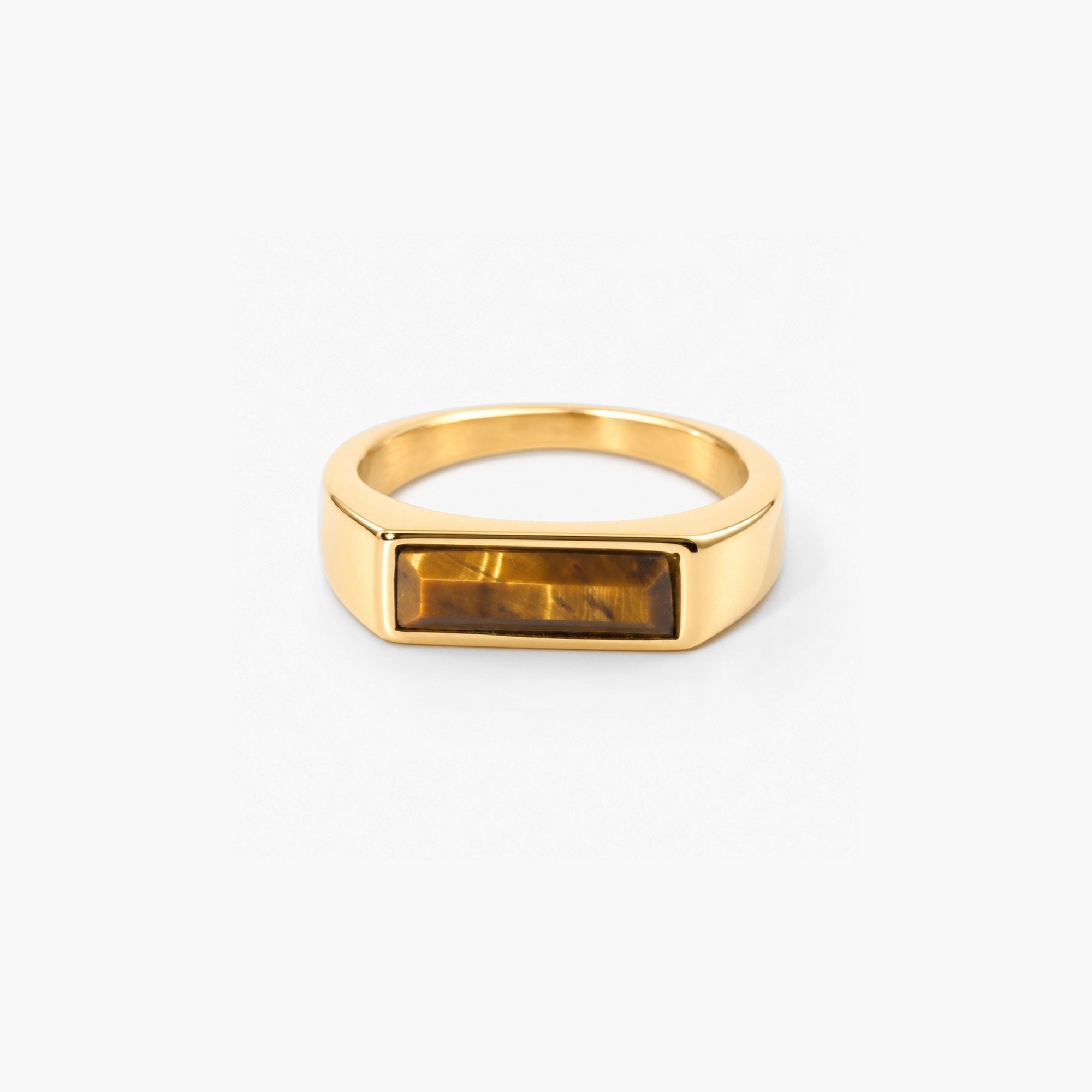 Bar Tigers Eye Ring