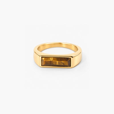 Bar Tigers Eye Ring