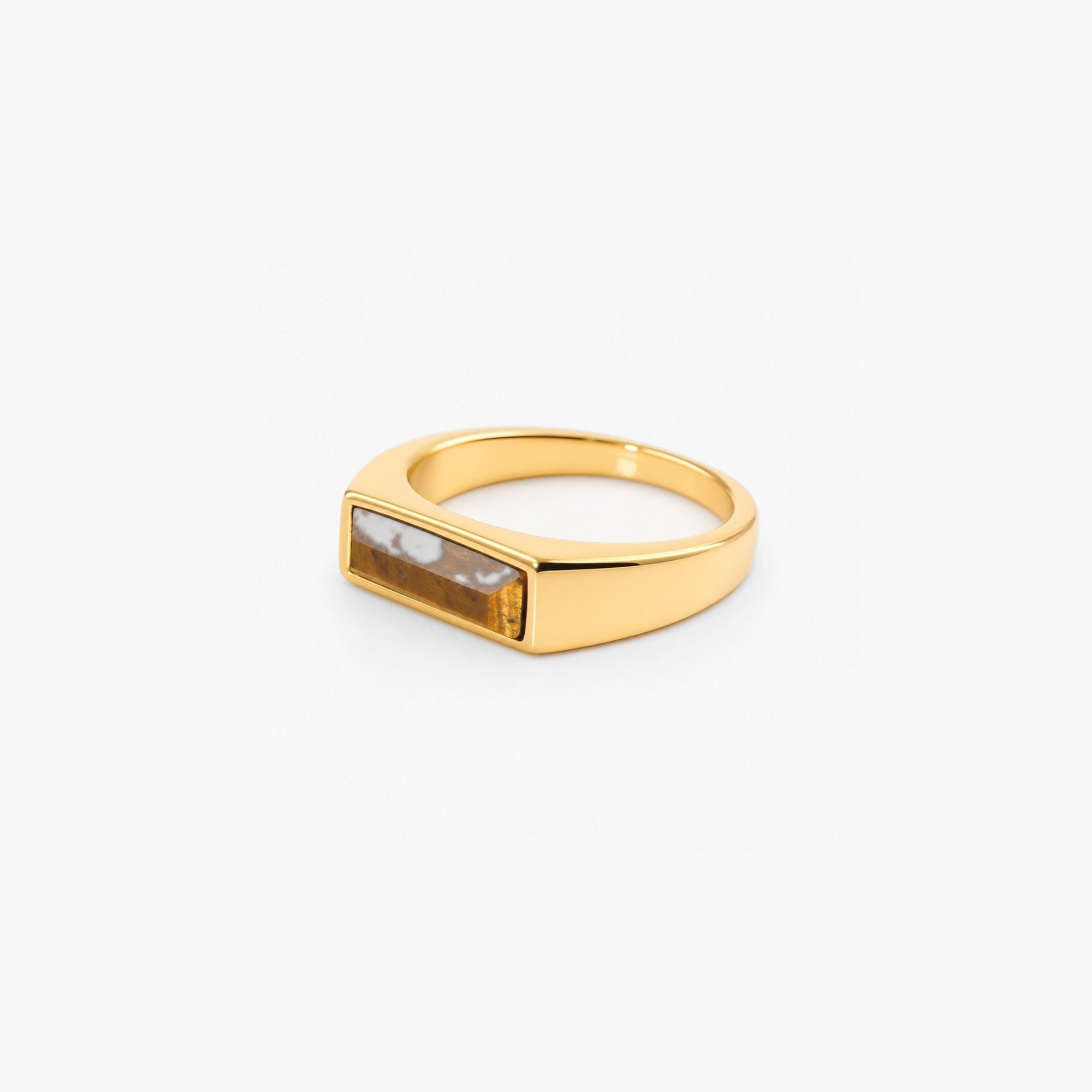 Bar Tigers Eye Ring