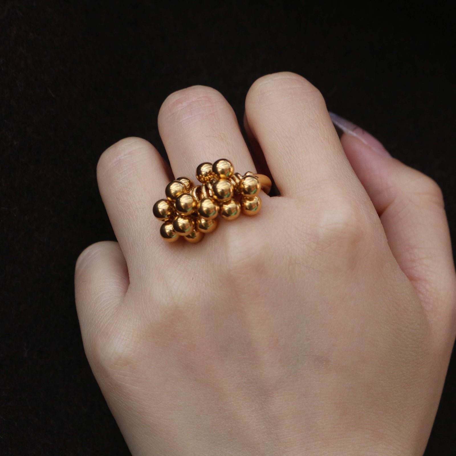 Beads Cluster Charm Ring