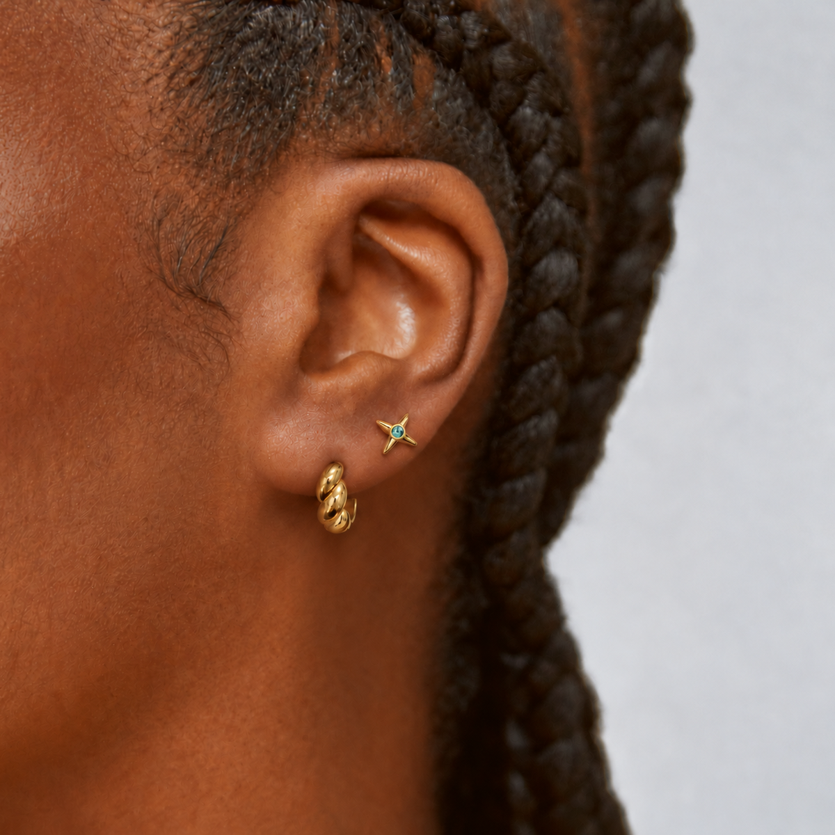 Braided Small Hoops