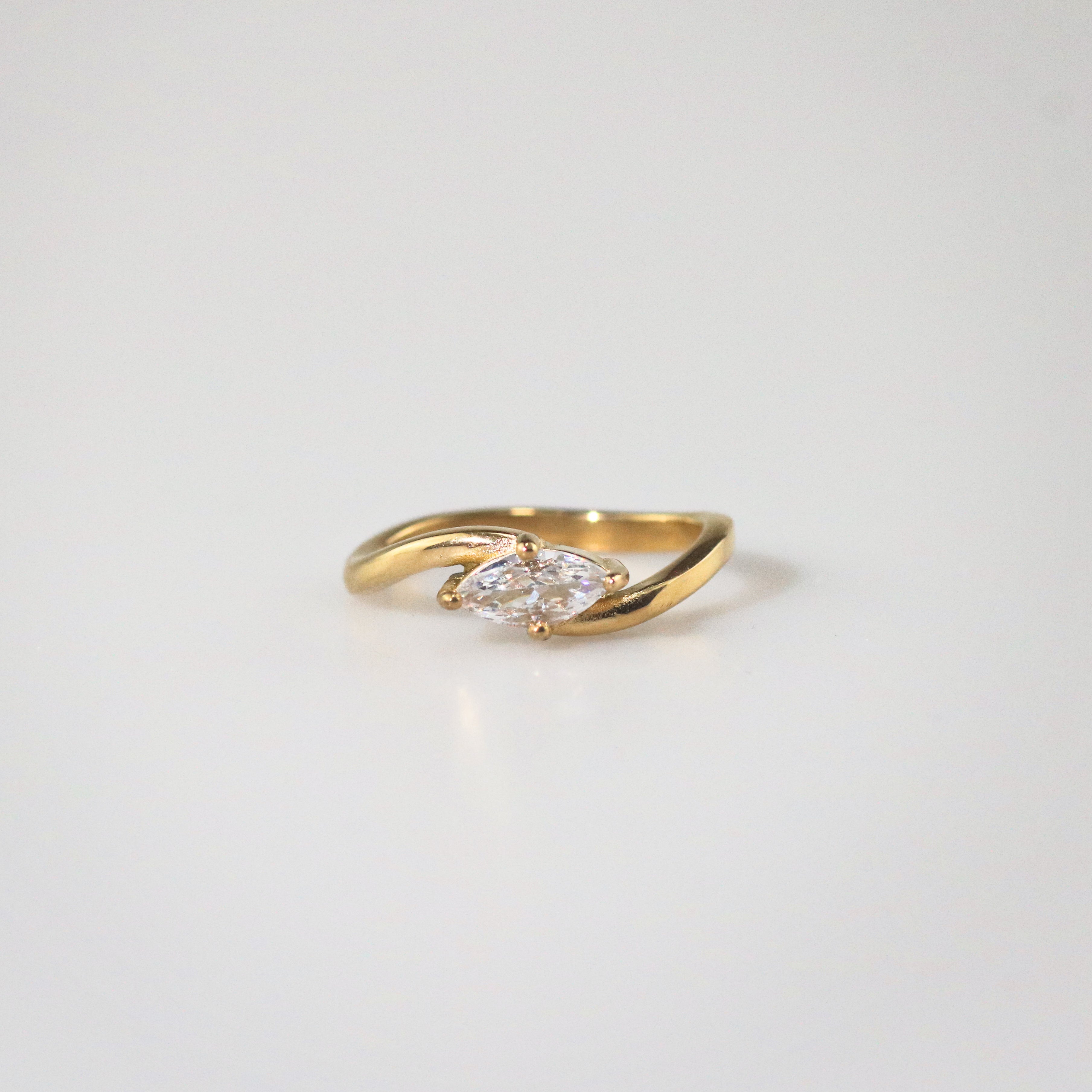 Bypass Marquise Ring