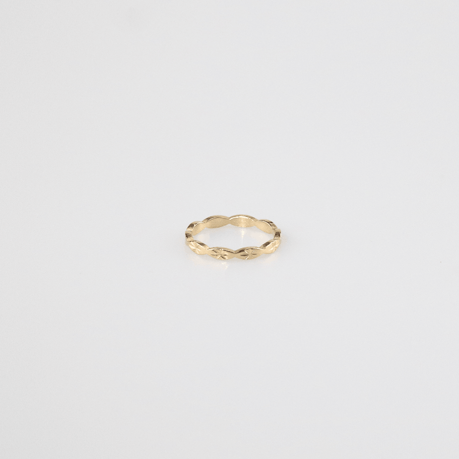 Carved Stackable Band Ring