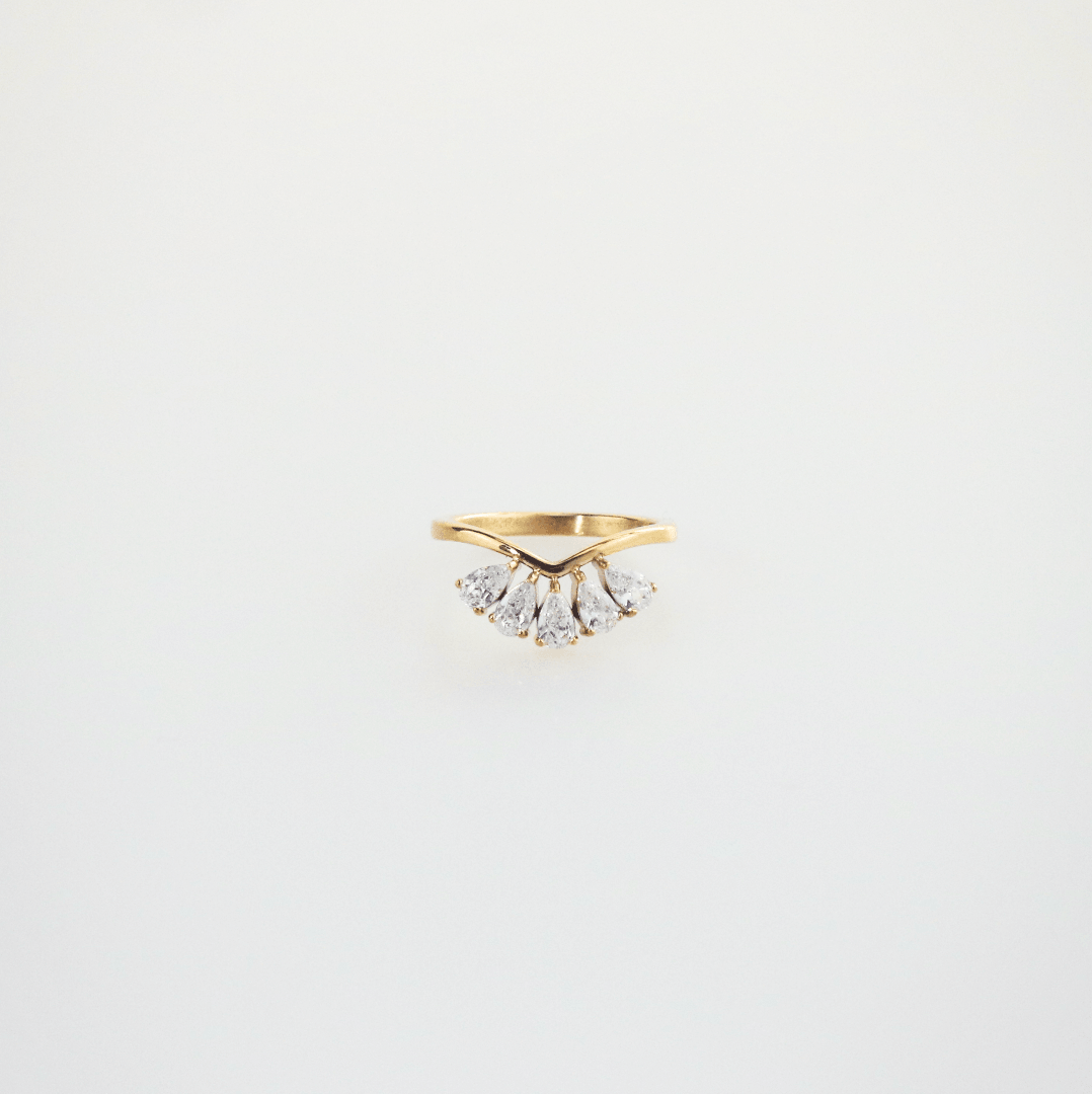 Chevron sparkling ring