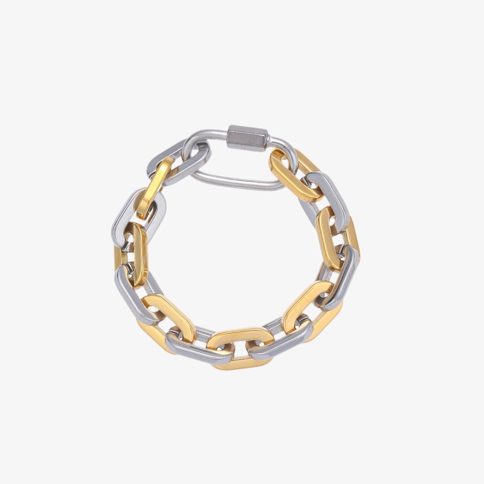 Meideya Jewelry chunky two tone bracelet