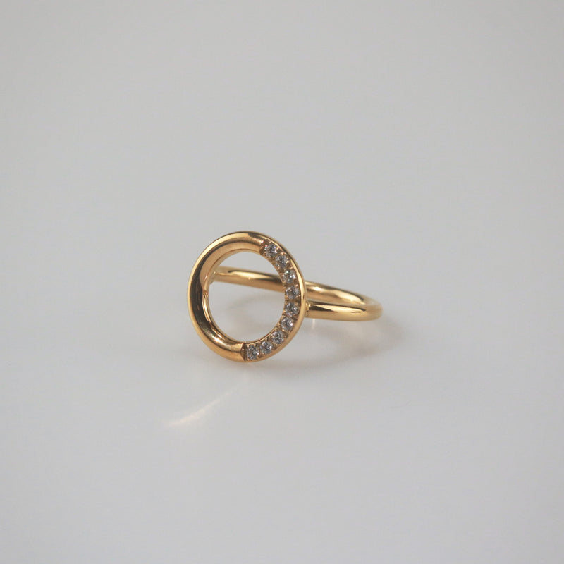 Meideya Jewelry Gold Circular Ring