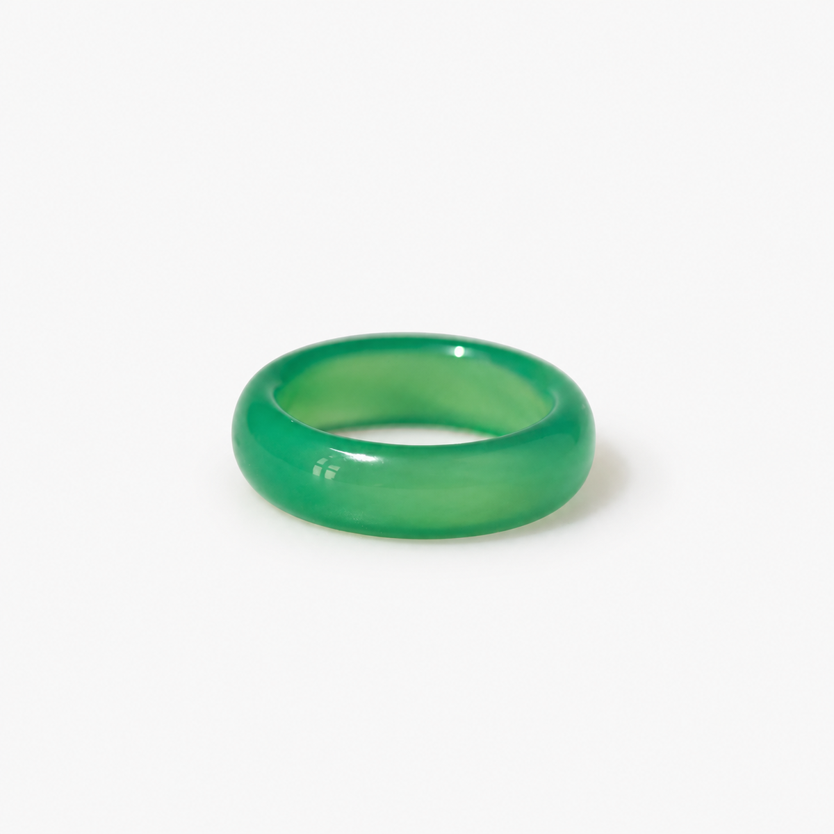 Grass Green Jade Band Ring