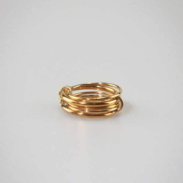 Meideya Jewelry Gold 5-Link Ring