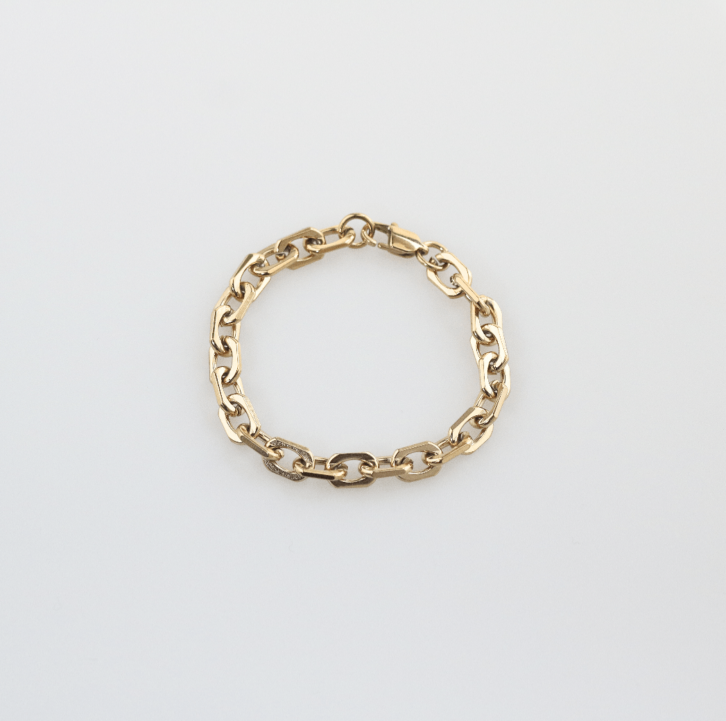 Gold Paperclip Chain Bracelet
