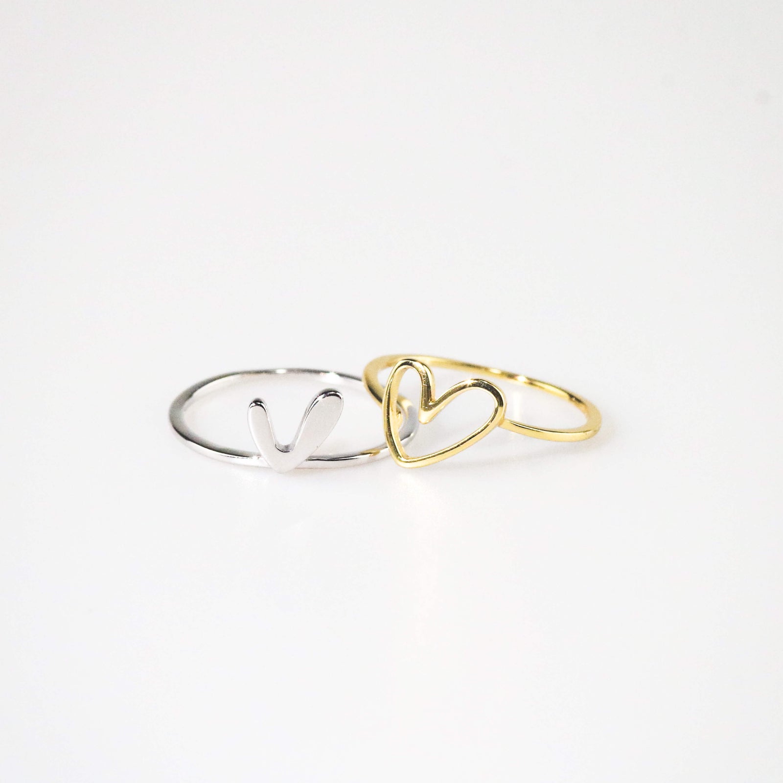 meideya jewelry heart ring set