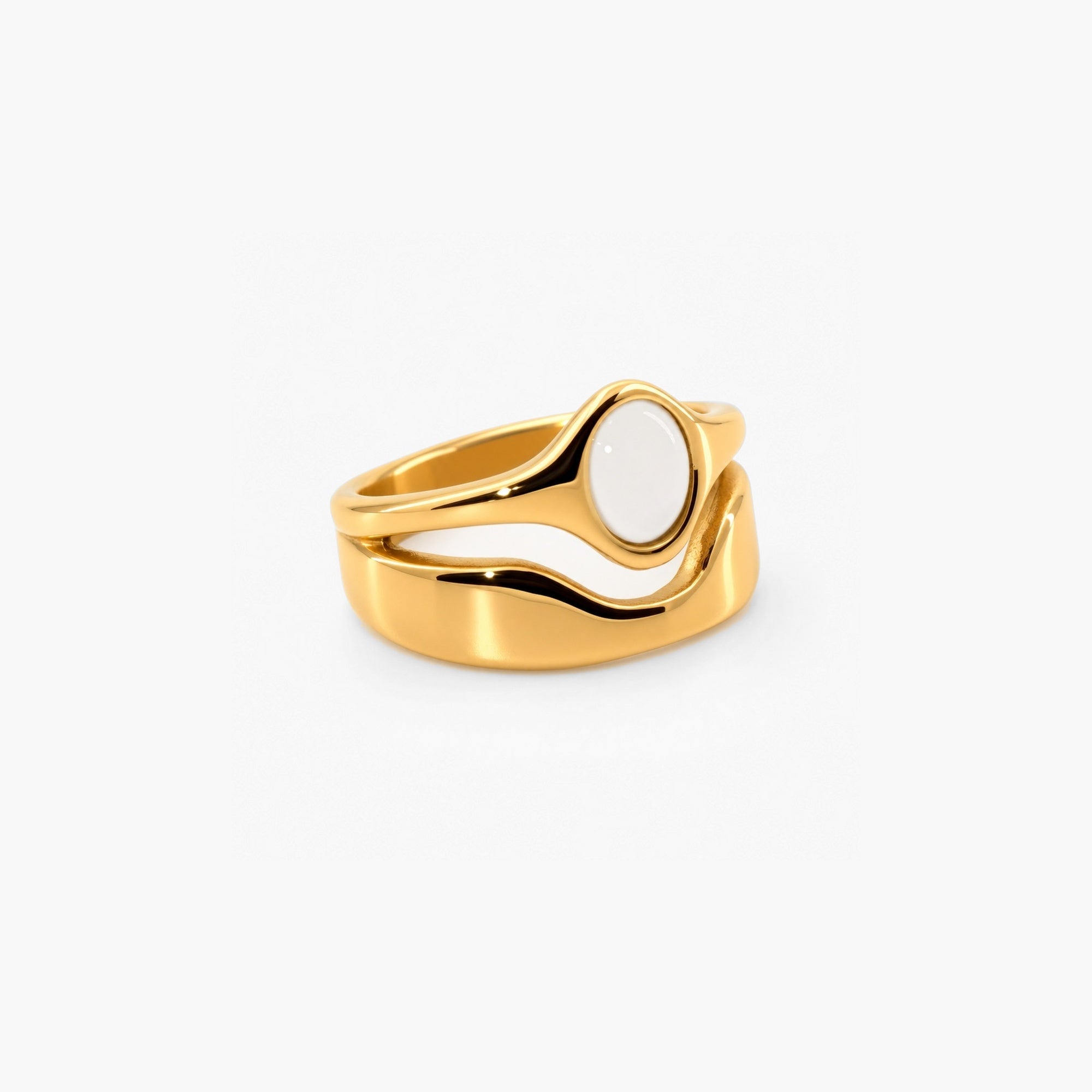 Hugo Ring - White Mother of Pearl