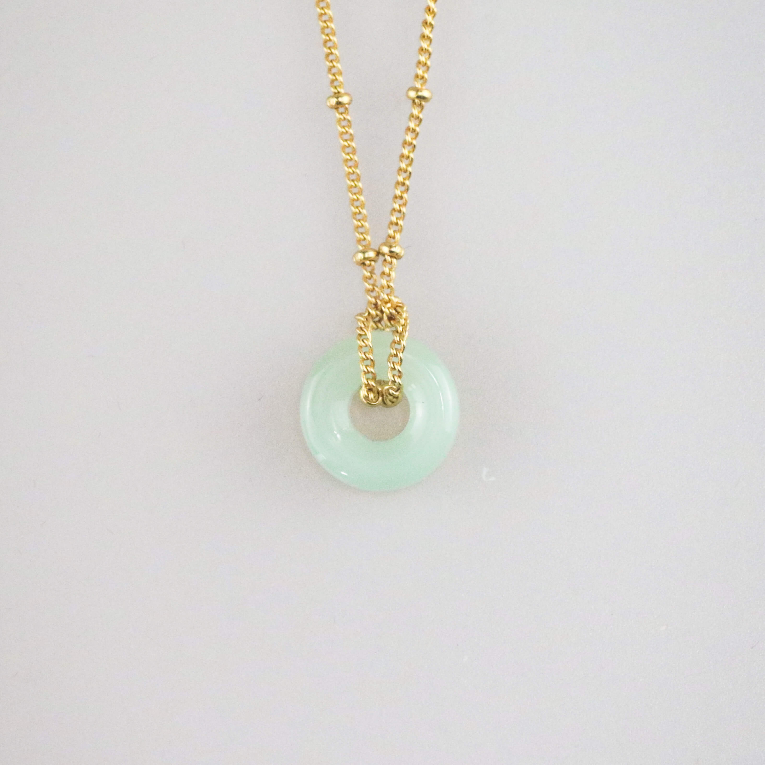 Light Green Jade Loop Necklace