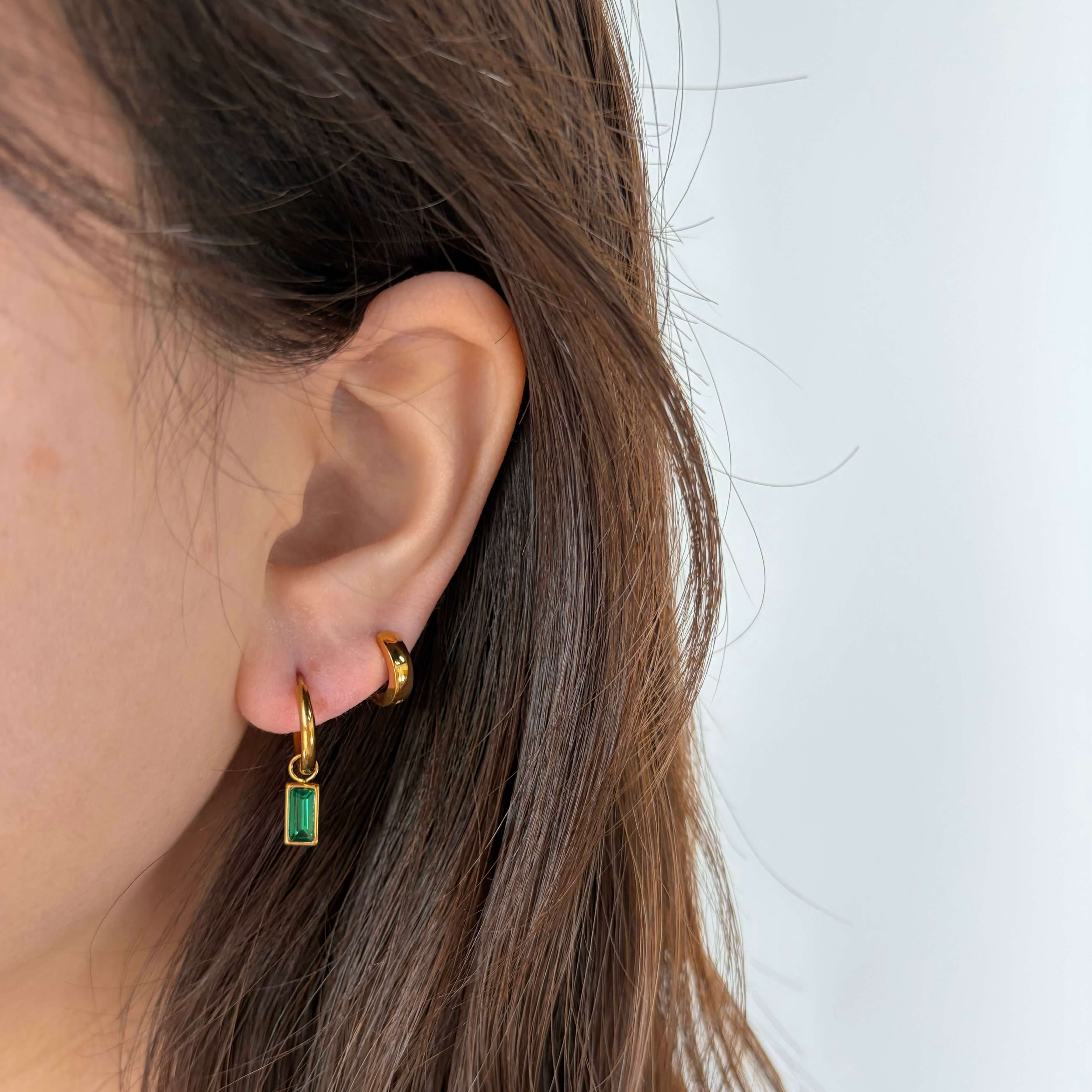 Green Sparkle Earrings