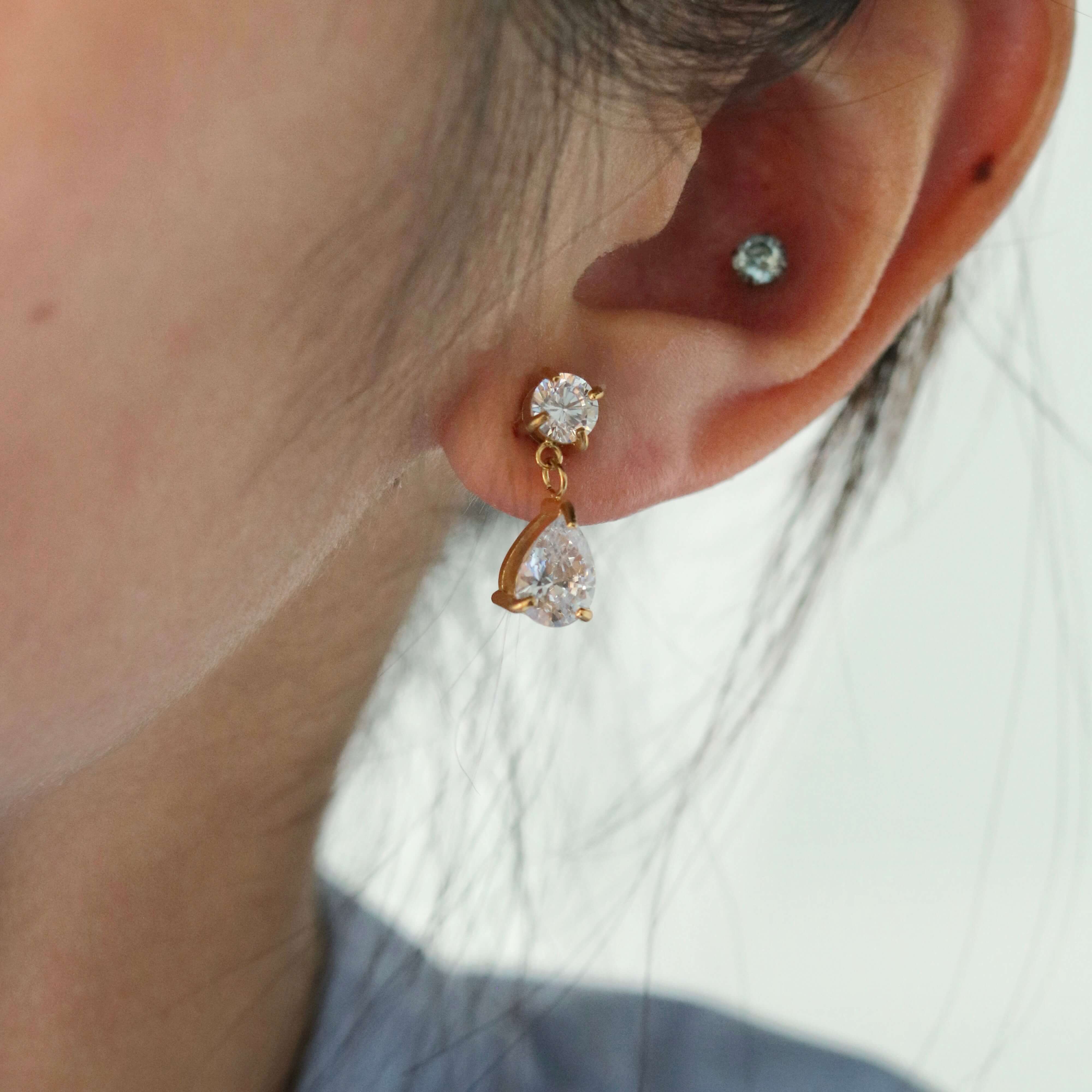 Skylar CZ Drop Earrings