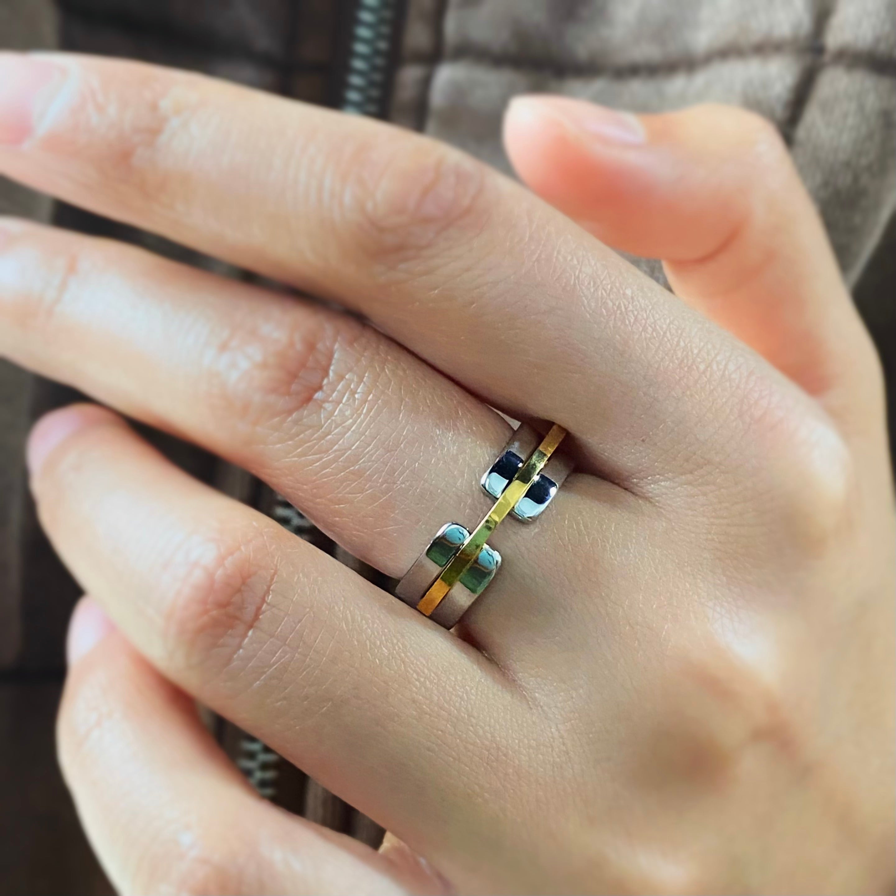 Mixed Metal Band Ring