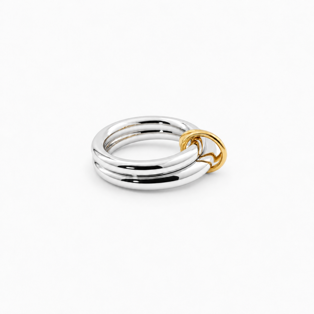 Mixed Metal 2-Link Chain Ring