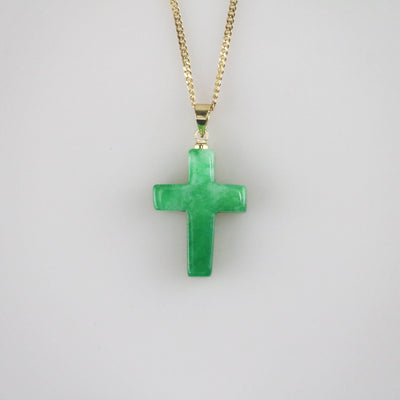 Jade Cross Pendant Necklace