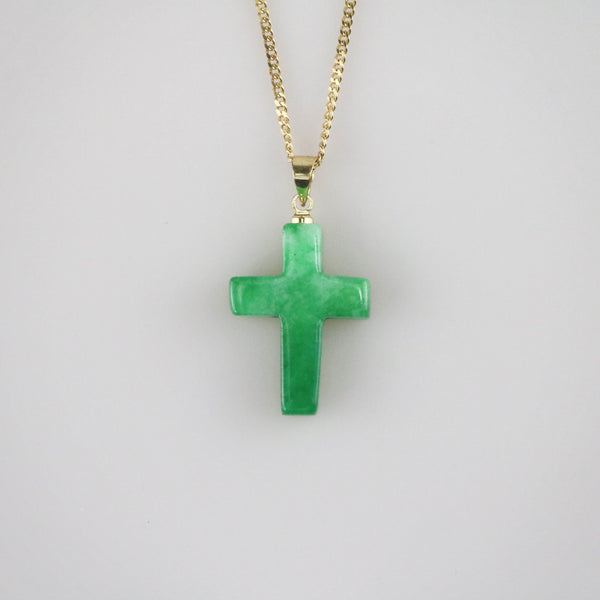 Jade Cross Pendant Necklace