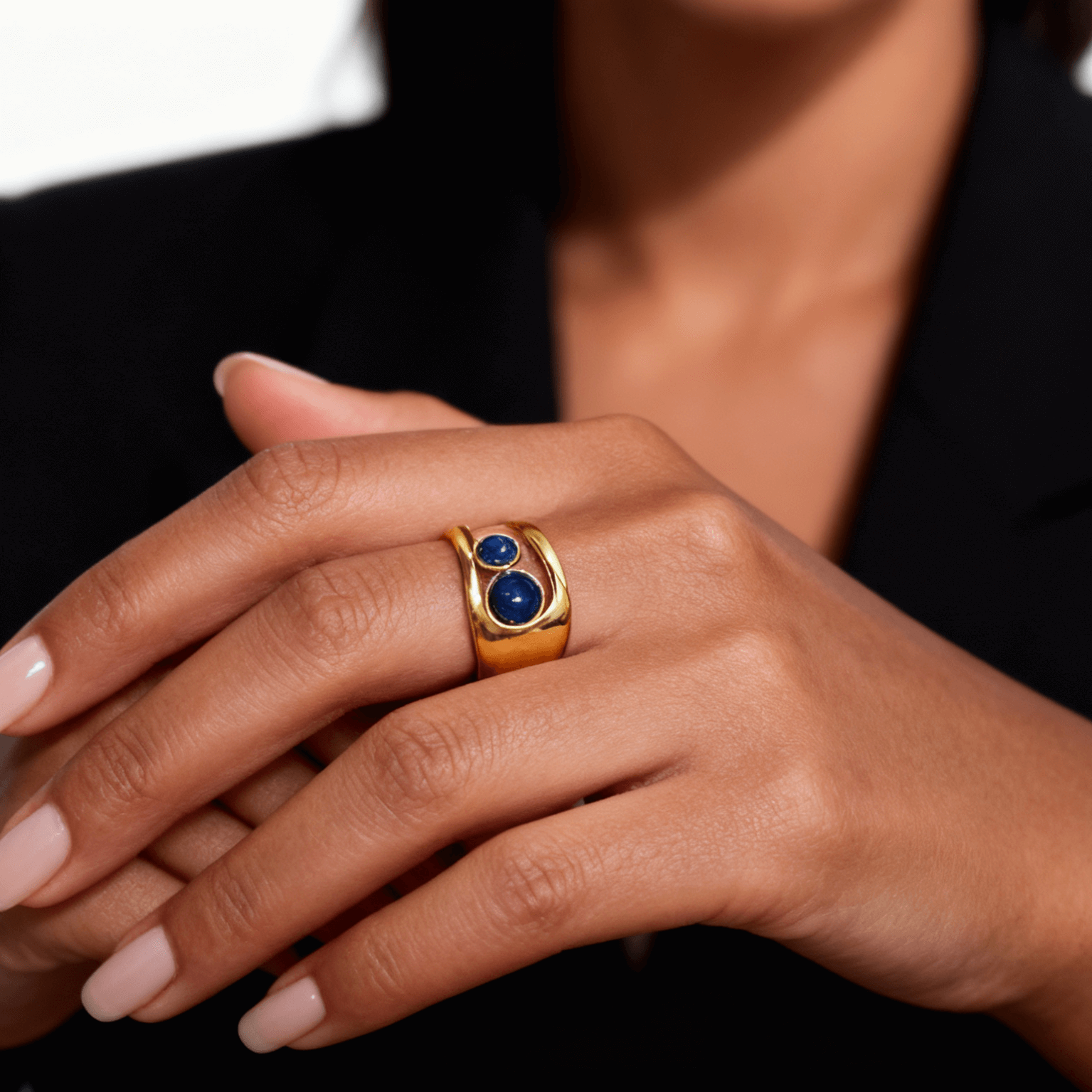 Lapis Lazuli Cuff Ring