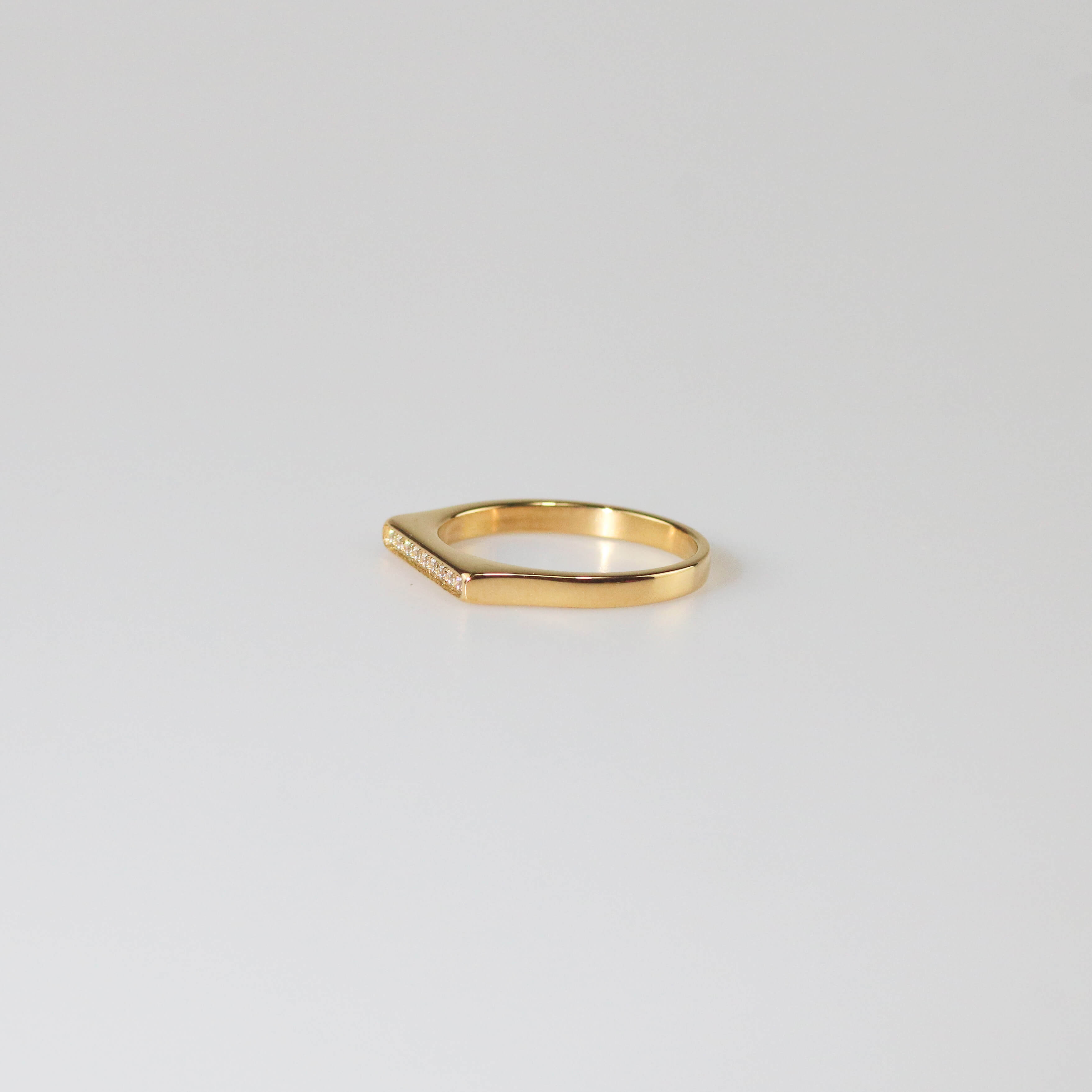 Linear Diamond Bar Ring