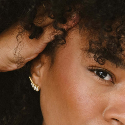 Marquise Cluster Ear Climbers