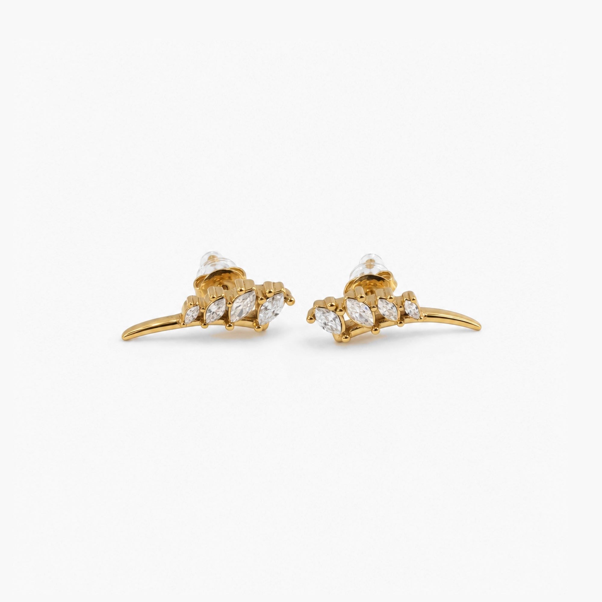 Marquise Cluster Ear Climbers