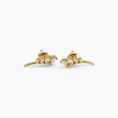 Marquise Cluster Ear Climbers