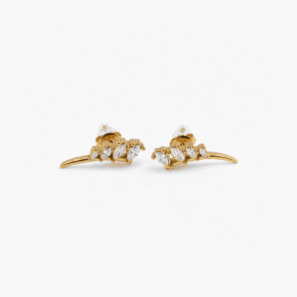 Marquise Cluster Ear Climbers